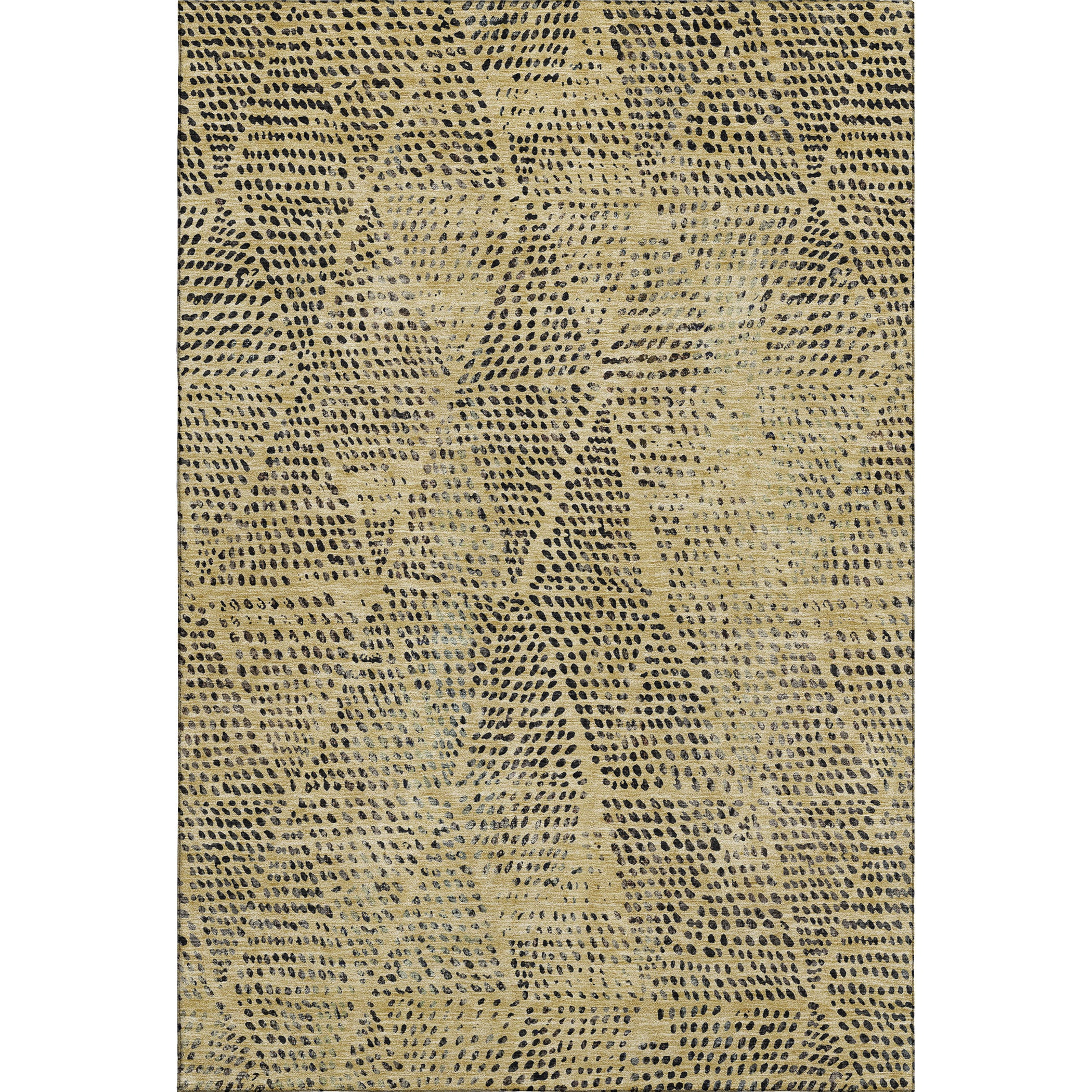Bern Machine Washable Transitional Gold Rug 2'6" x 3'10" #shape_Rectangle
