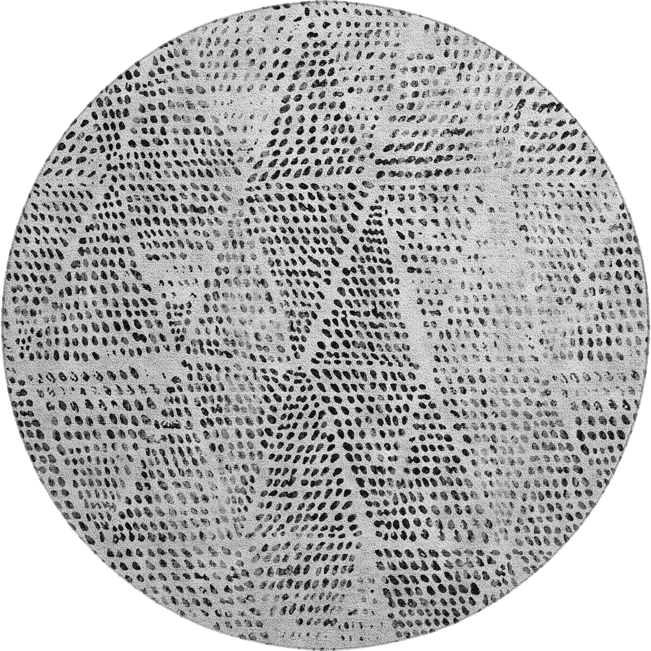 Bern Machine Washable Transitional Pewter Gray Rug 8' x 8' #shape_Round