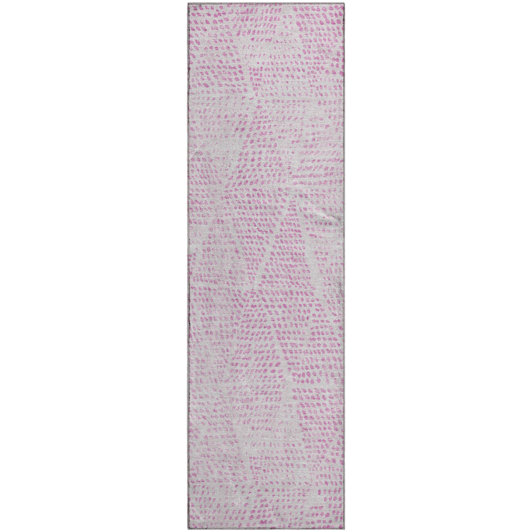 Bern Machine Washable Transitional Pink Rug 2'3" x 7'6" #shape_Runner