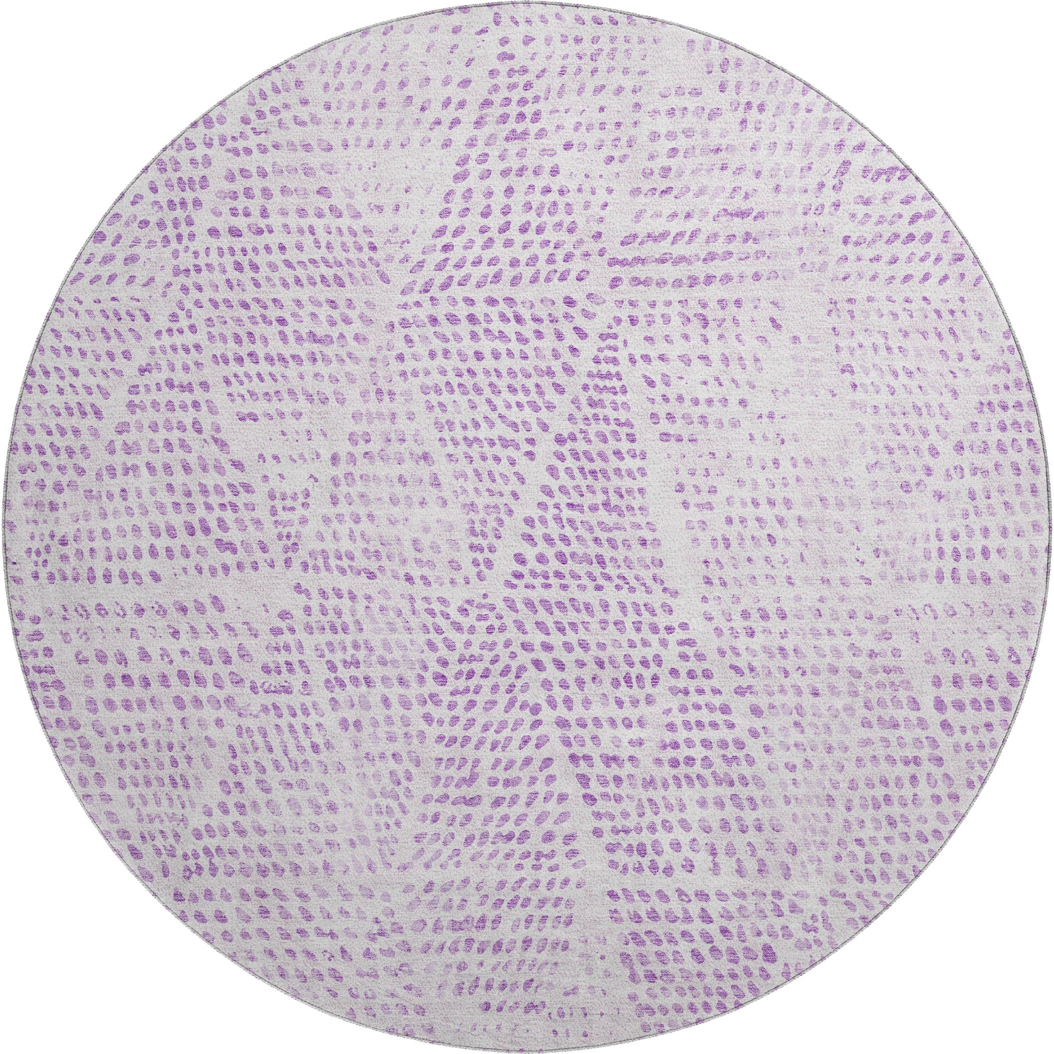 Bern Machine Washable Transitional Purple Rug 8' x 8' #shape_Round