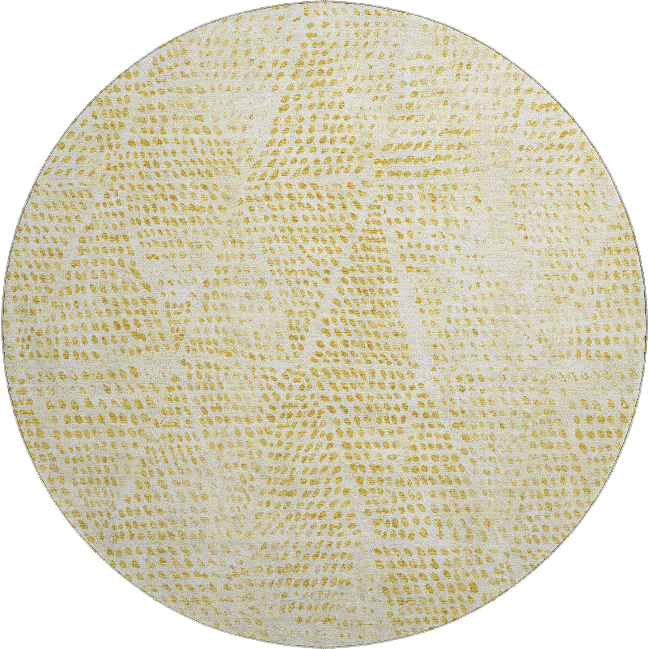Bern Machine Washable Transitional Wheat Gold Rug 8' x 8' #shape_Round