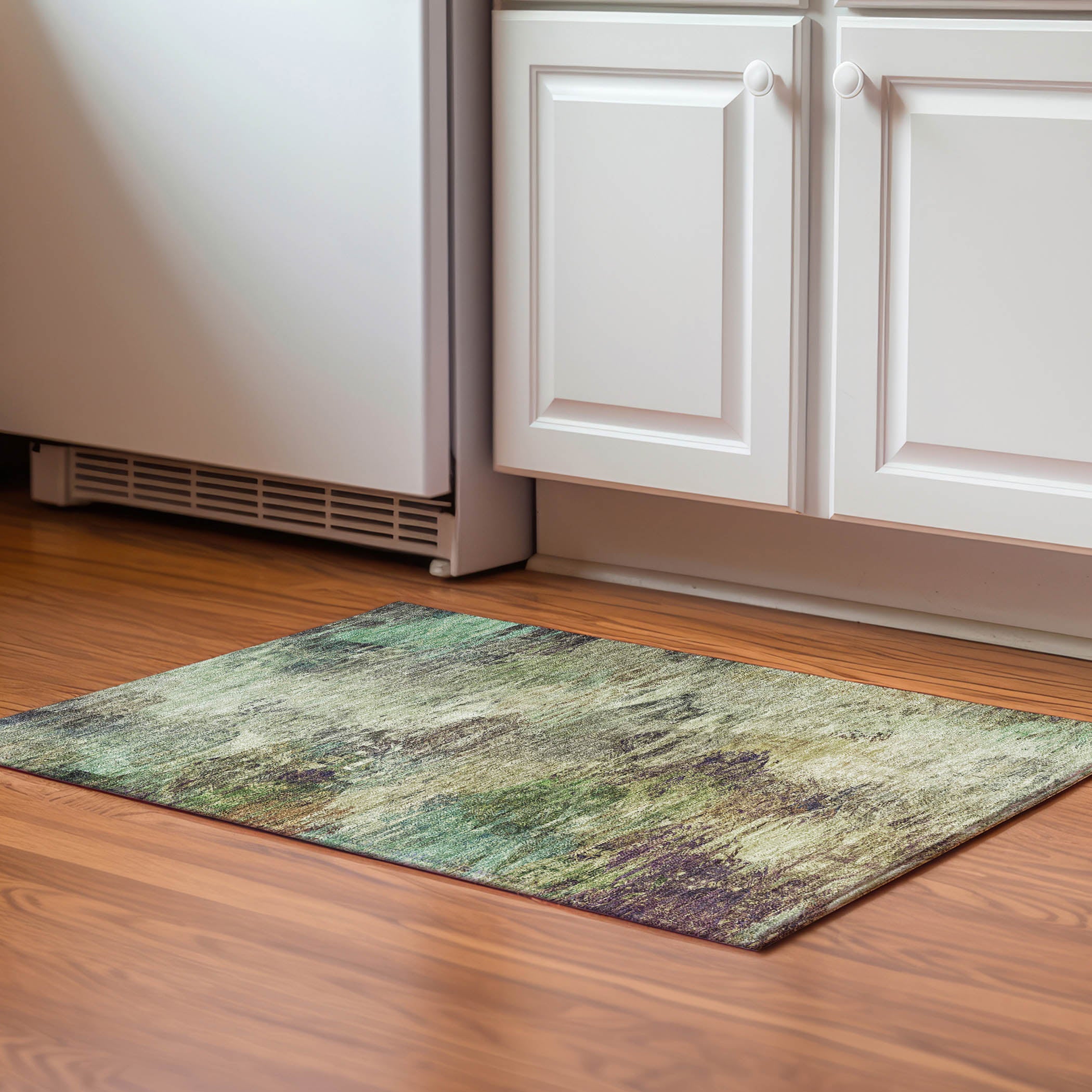 Mdina Machine Washable Transitional Beige Brown Rug 1'8" x 2'6" #shape_Rectangle