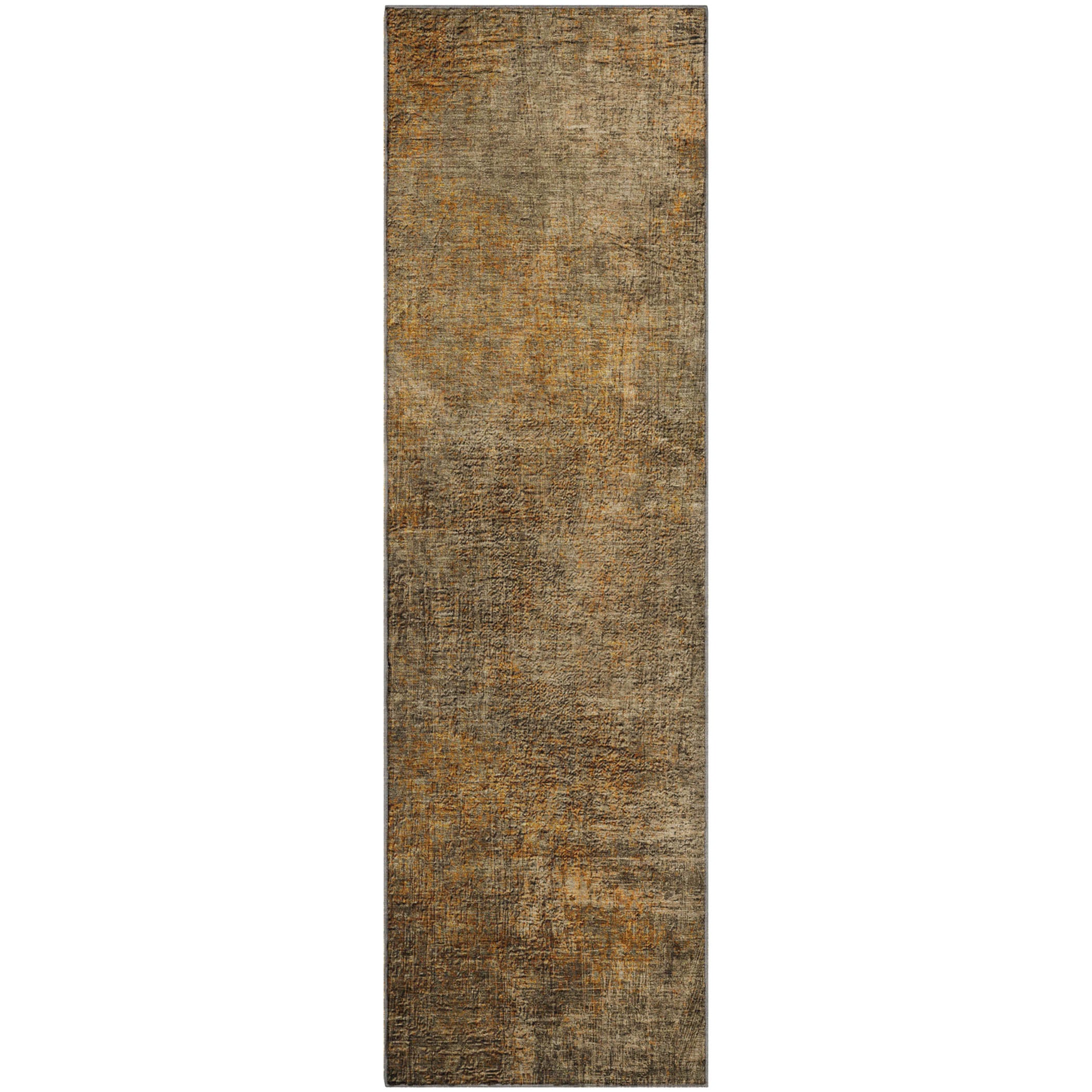 Budapest Machine Washable Transitional Brown Rug 2'3" x 7'6" #shape_Runner