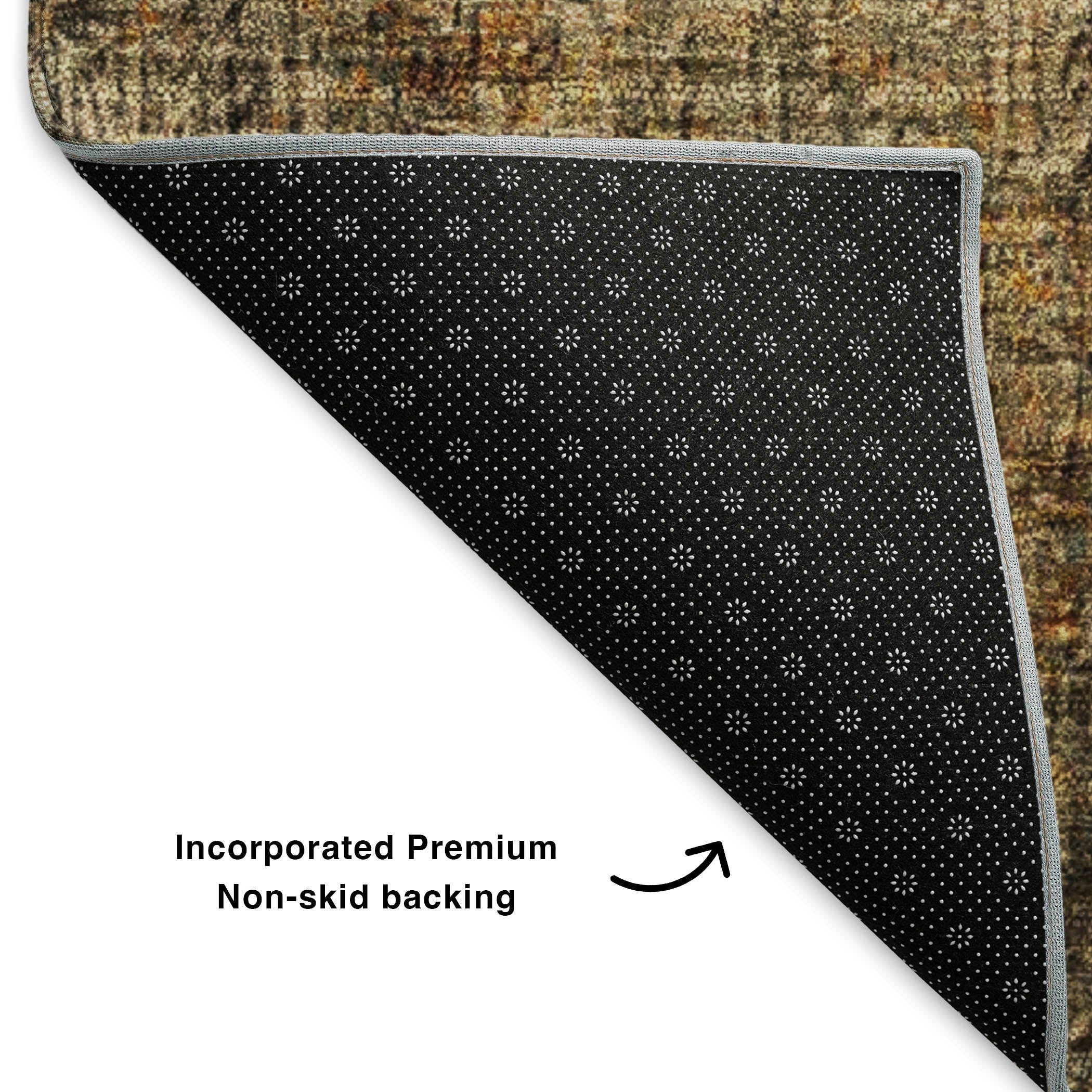 Budapest Machine Washable Transitional Brown Rug 1'8" x 2'6" #shape_Rectangle