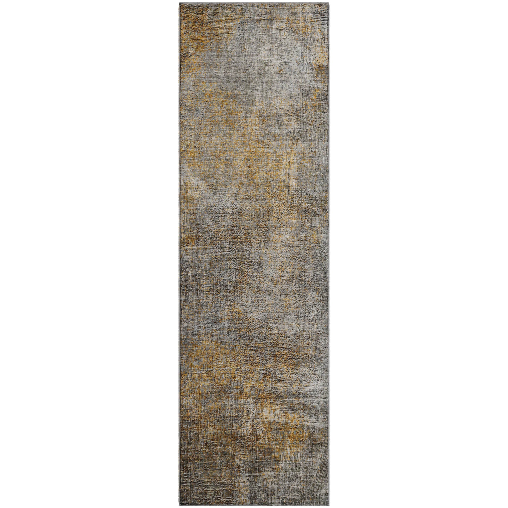 Budapest Machine Washable Transitional Gray Rug 2'3" x 7'6" #shape_Runner