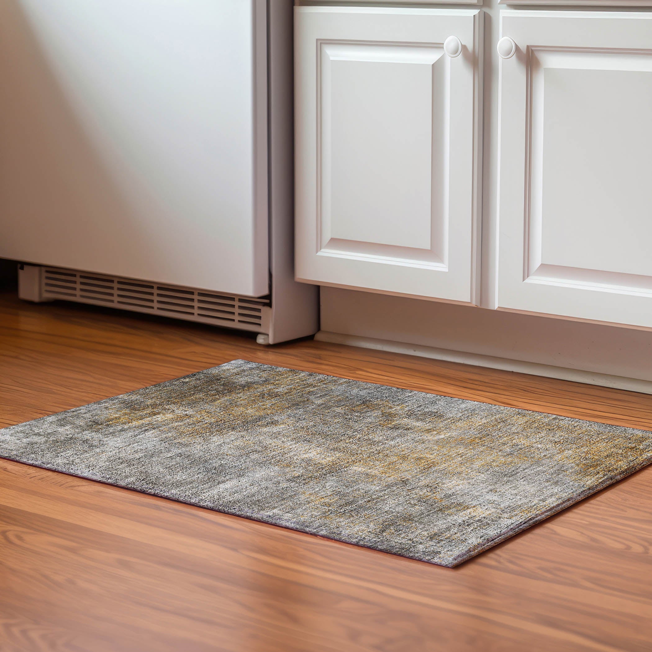 Budapest Machine Washable Transitional Gray Rug 1'8" x 2'6" #shape_Rectangle