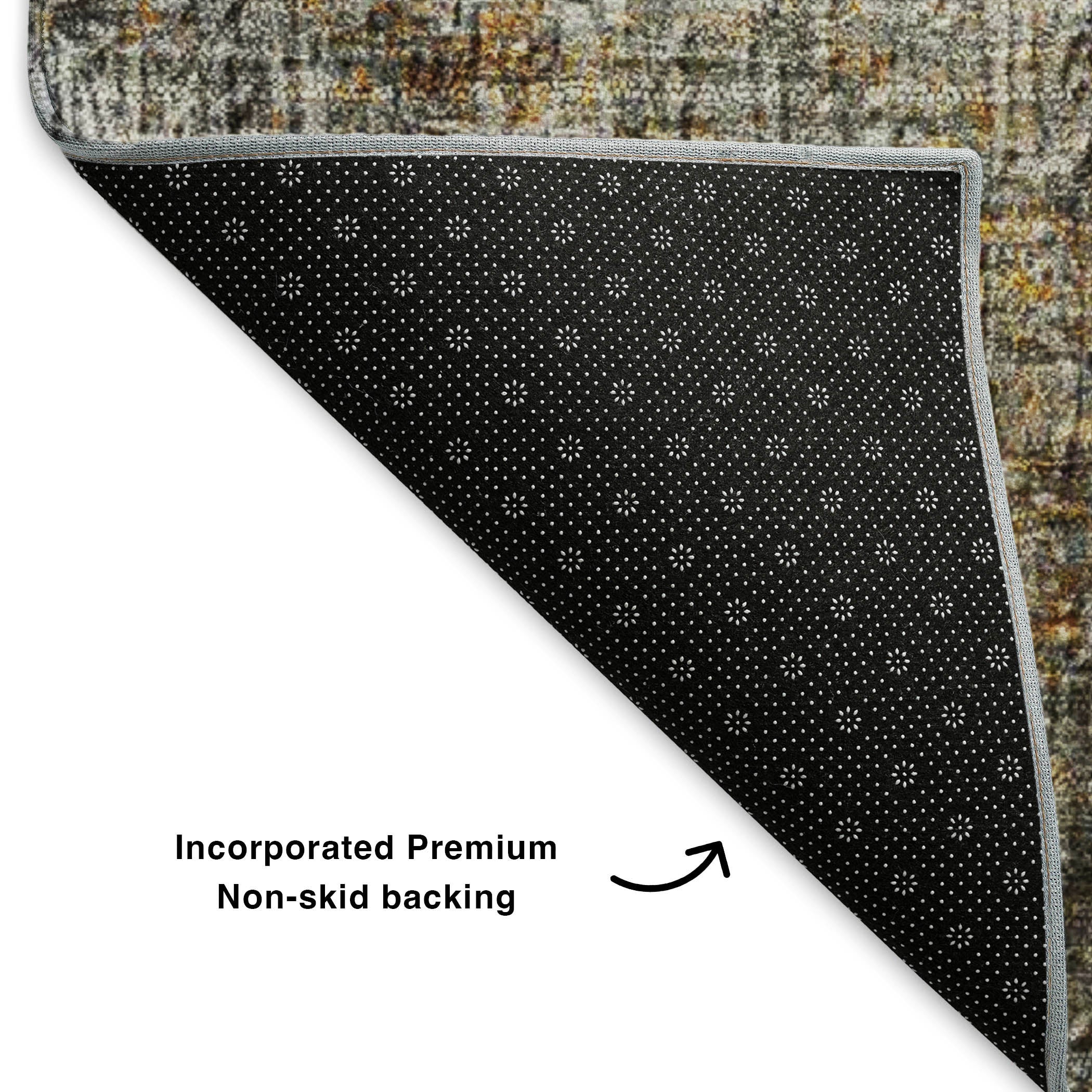Budapest Machine Washable Transitional Gray Rug 1'8" x 2'6" #shape_Rectangle