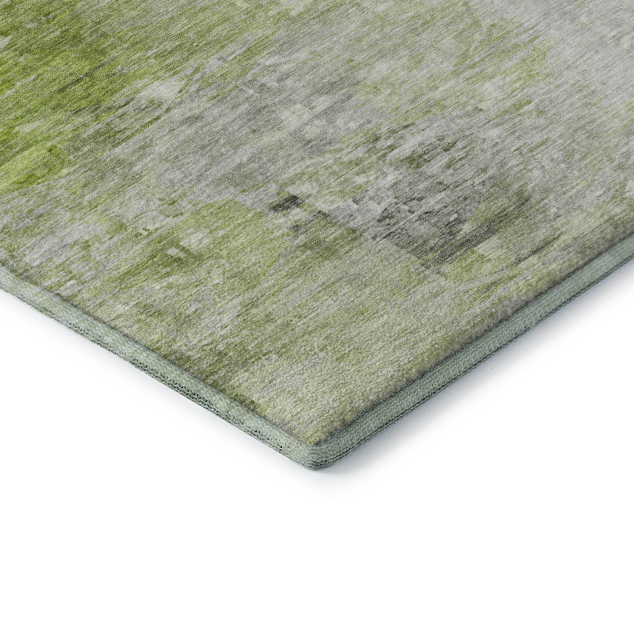 Santorini Machine Washable Transitional Aloe Green Rug 1'8" x 2'6" #shape_Rectangle