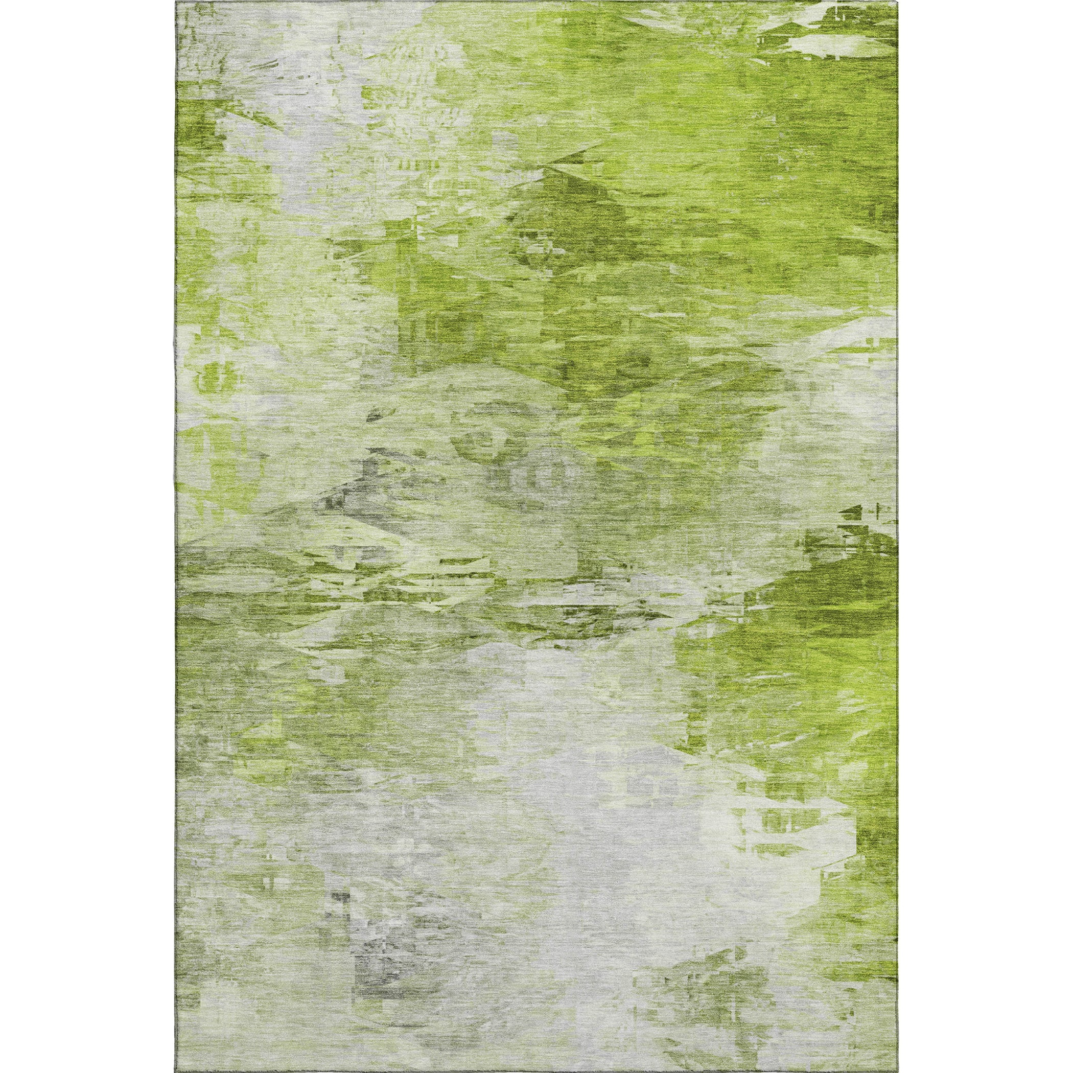 Santorini Machine Washable Transitional Aloe Green Rug 2'6" x 3'10" #shape_Rectangle