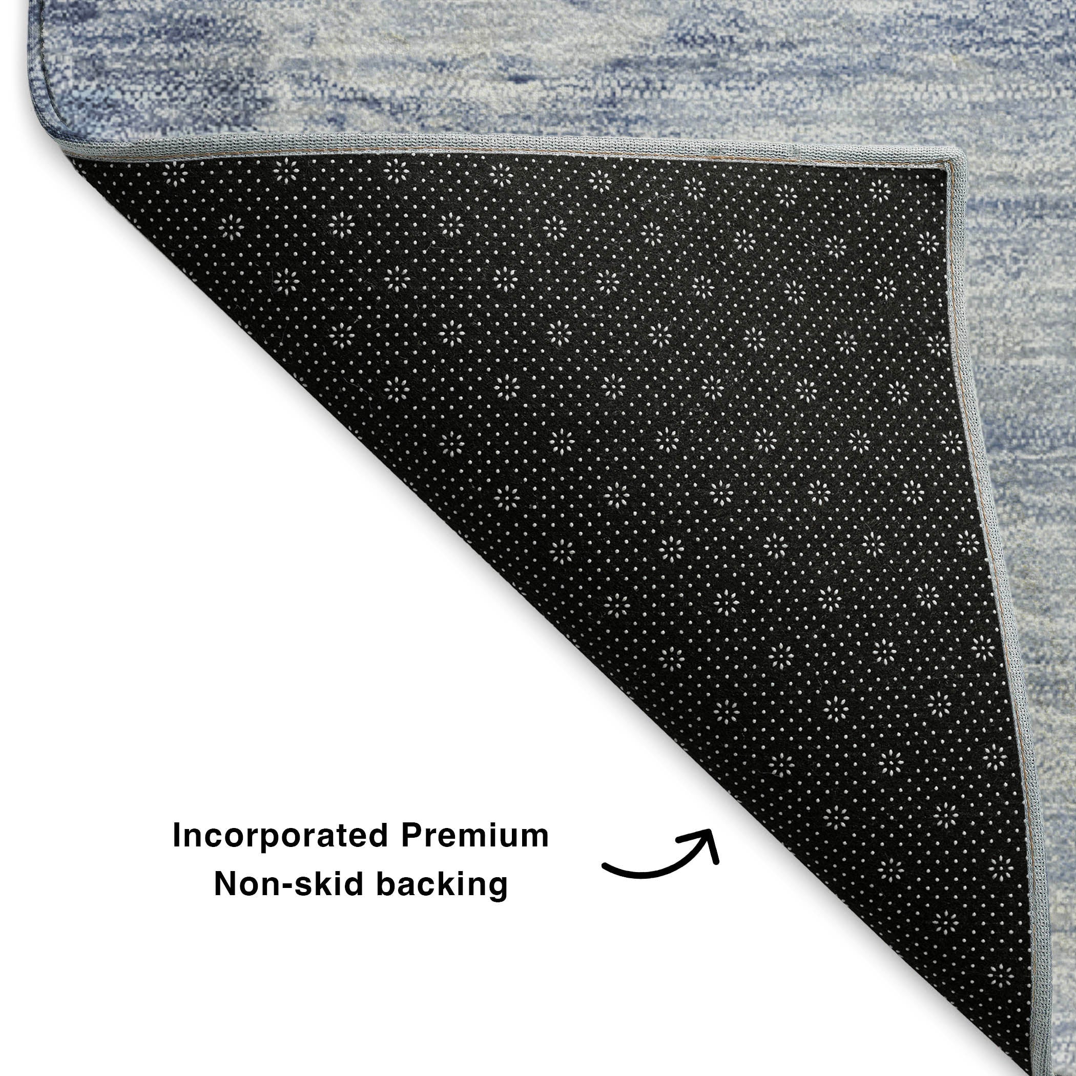 Santorini Machine Washable Transitional Blue Rug 1'8" x 2'6" #shape_Rectangle