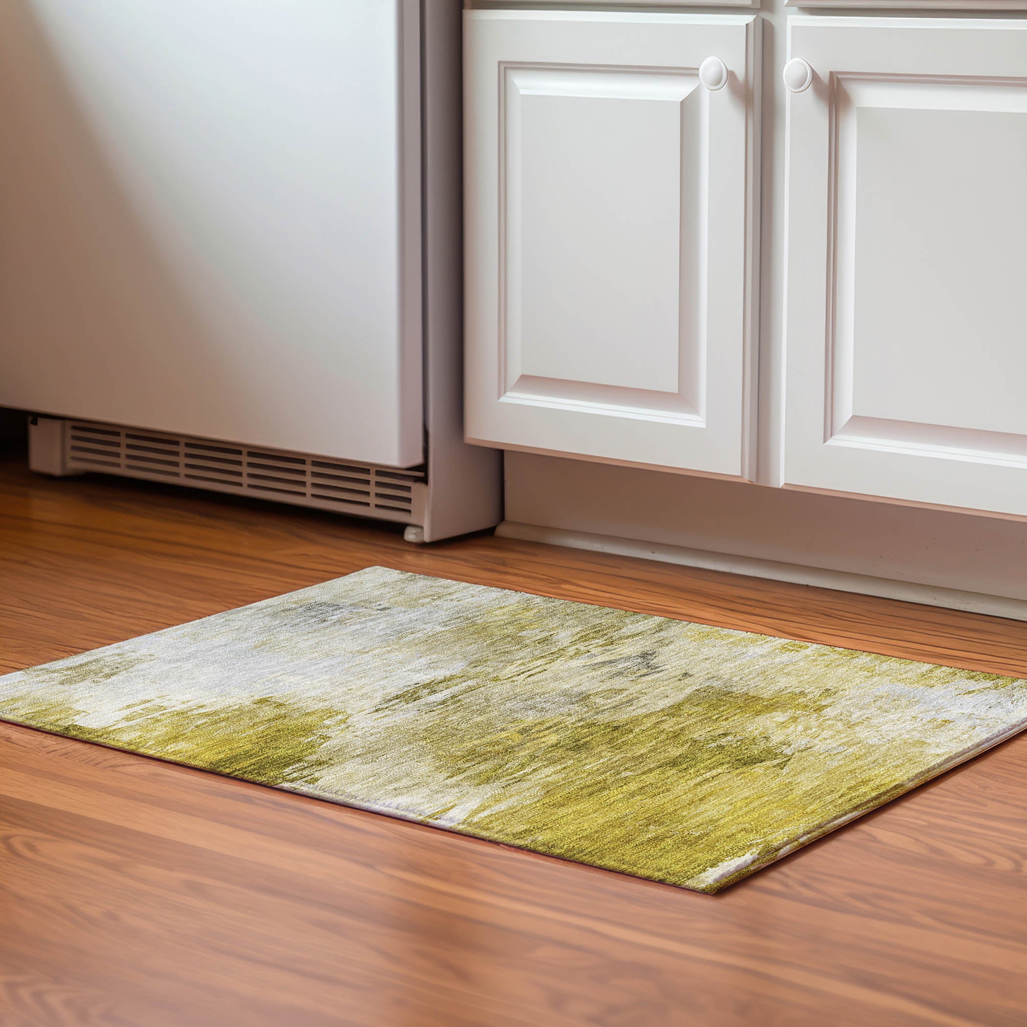 Santorini Machine Washable Transitional Gold Rug 1'8" x 2'6" #shape_Rectangle