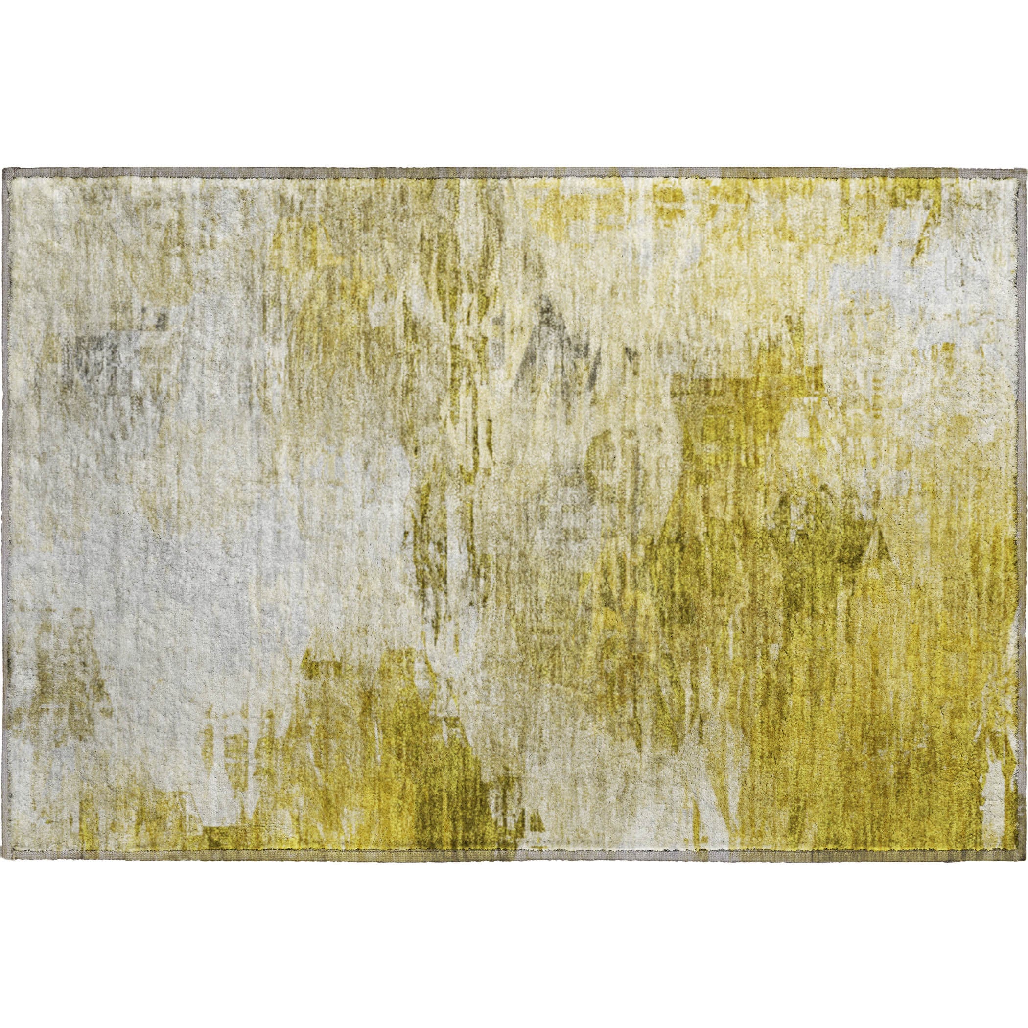 Santorini Machine Washable Transitional Gold Rug 1'8" x 2'6" #shape_Rectangle