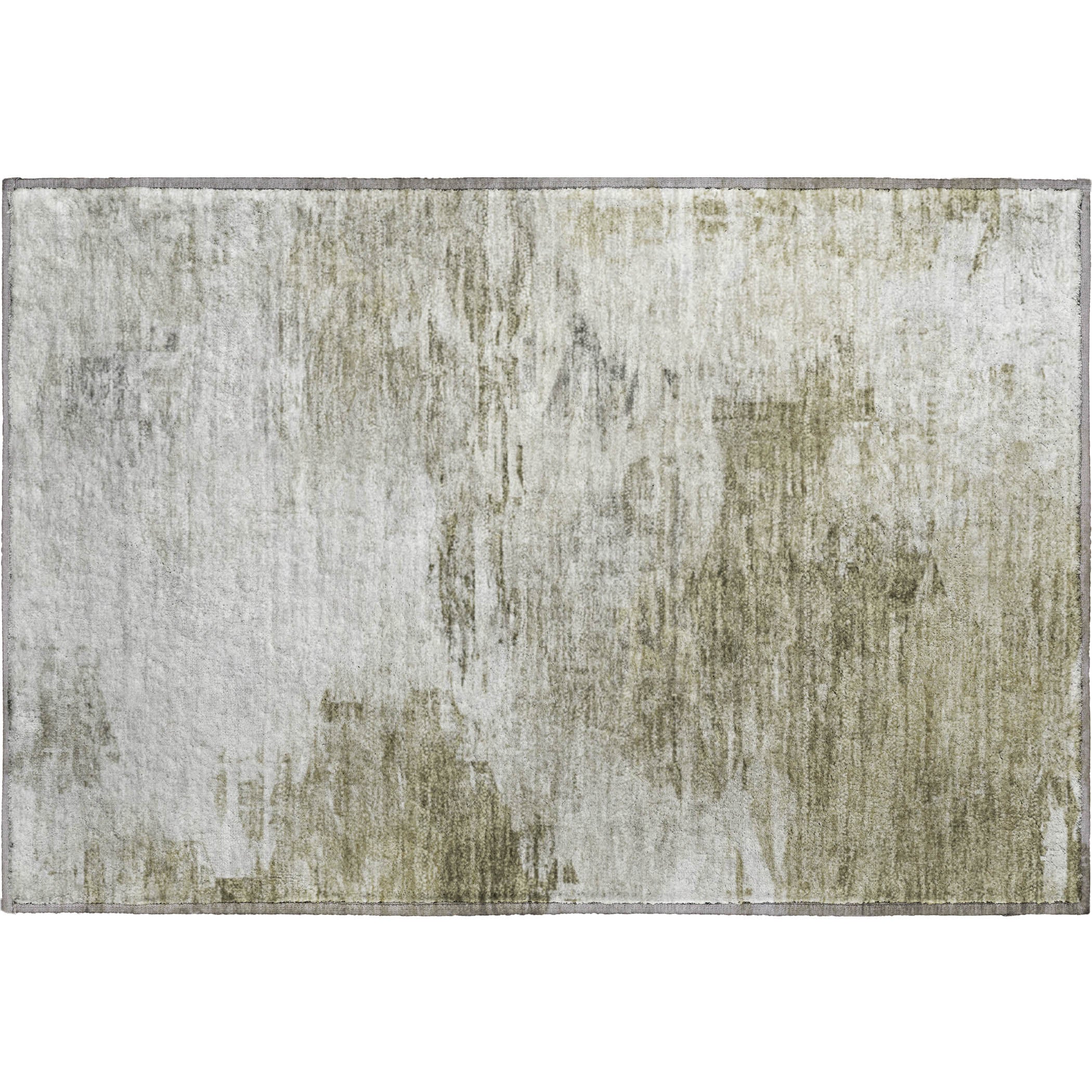 Santorini Machine Washable Transitional Taupe Brown Rug 1'8" x 2'6" #shape_Rectangle