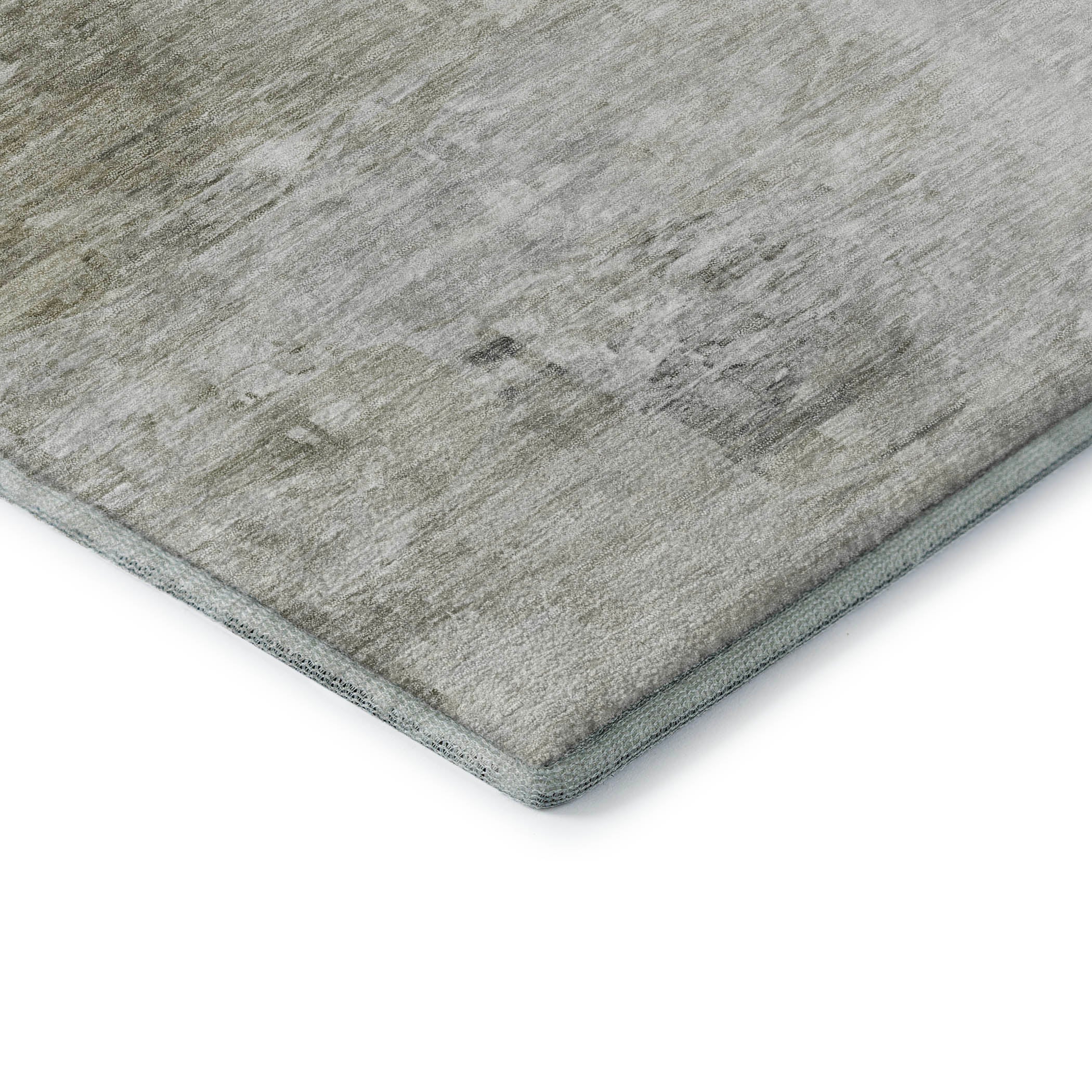 Santorini Machine Washable Transitional Taupe Brown Rug 1'8" x 2'6" #shape_Rectangle