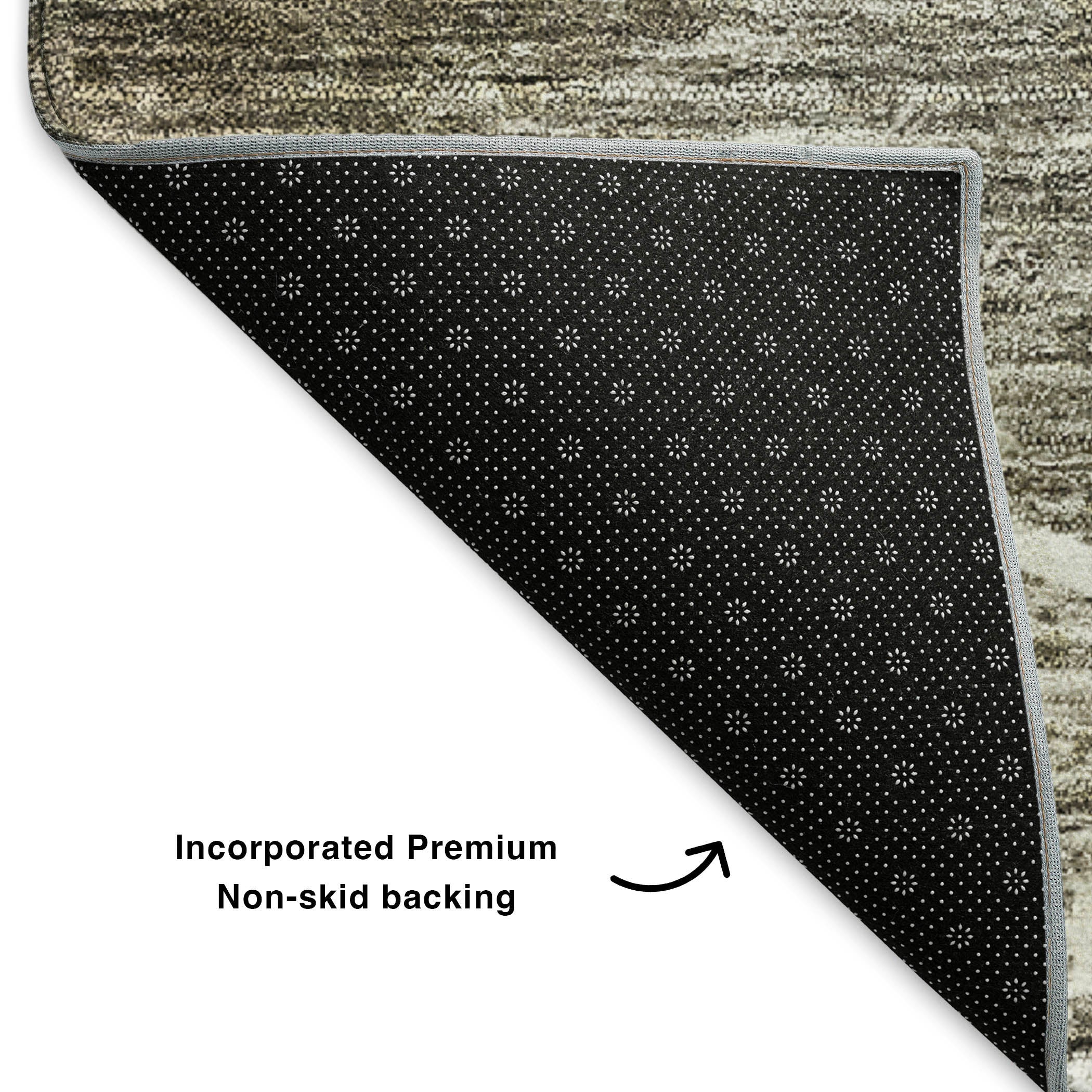 Sarajevo Machine Washable Transitional Taupe Brown Rug 1'8" x 2'6" #shape_Rectangle
