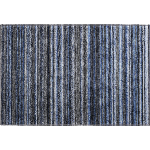 Zanzibar Machine Washable Transitional Blue Rug 1'8" x 2'6"