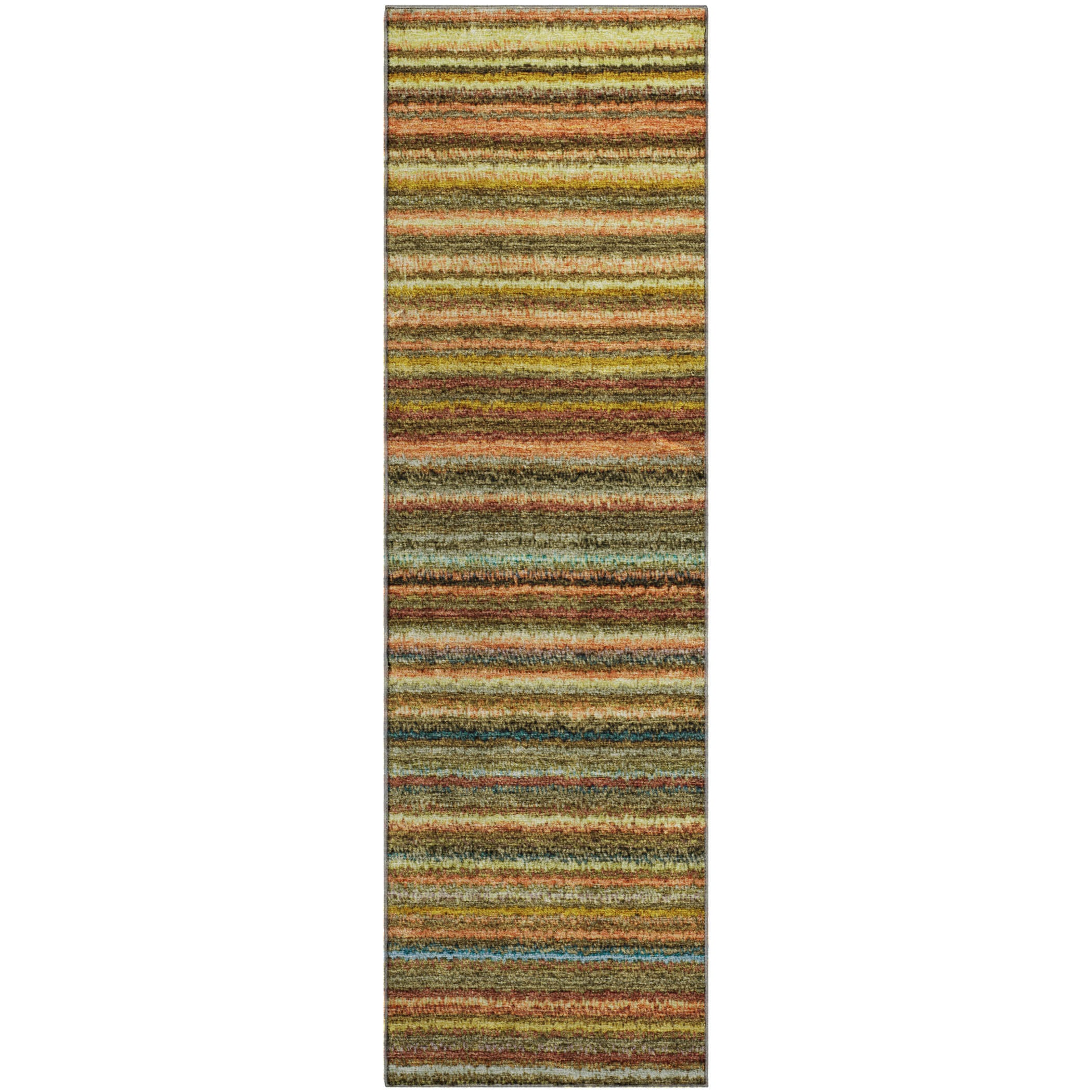 Zanzibar Machine Washable Transitional Coral Orange Rug 2'3" x 7'6" #shape_Runner
