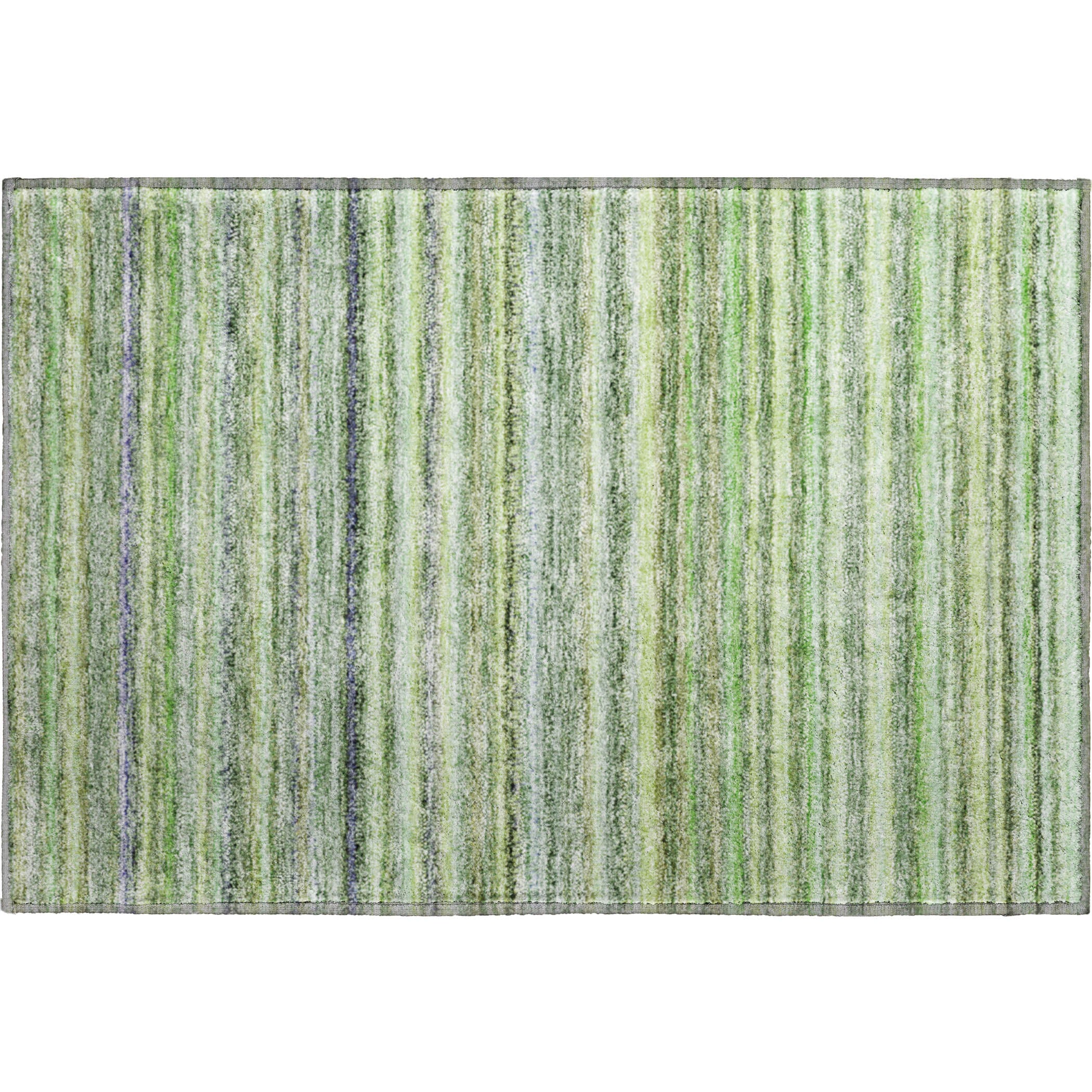 Zanzibar Machine Washable Transitional Green Rug 1'8" x 2'6" #shape_Rectangle