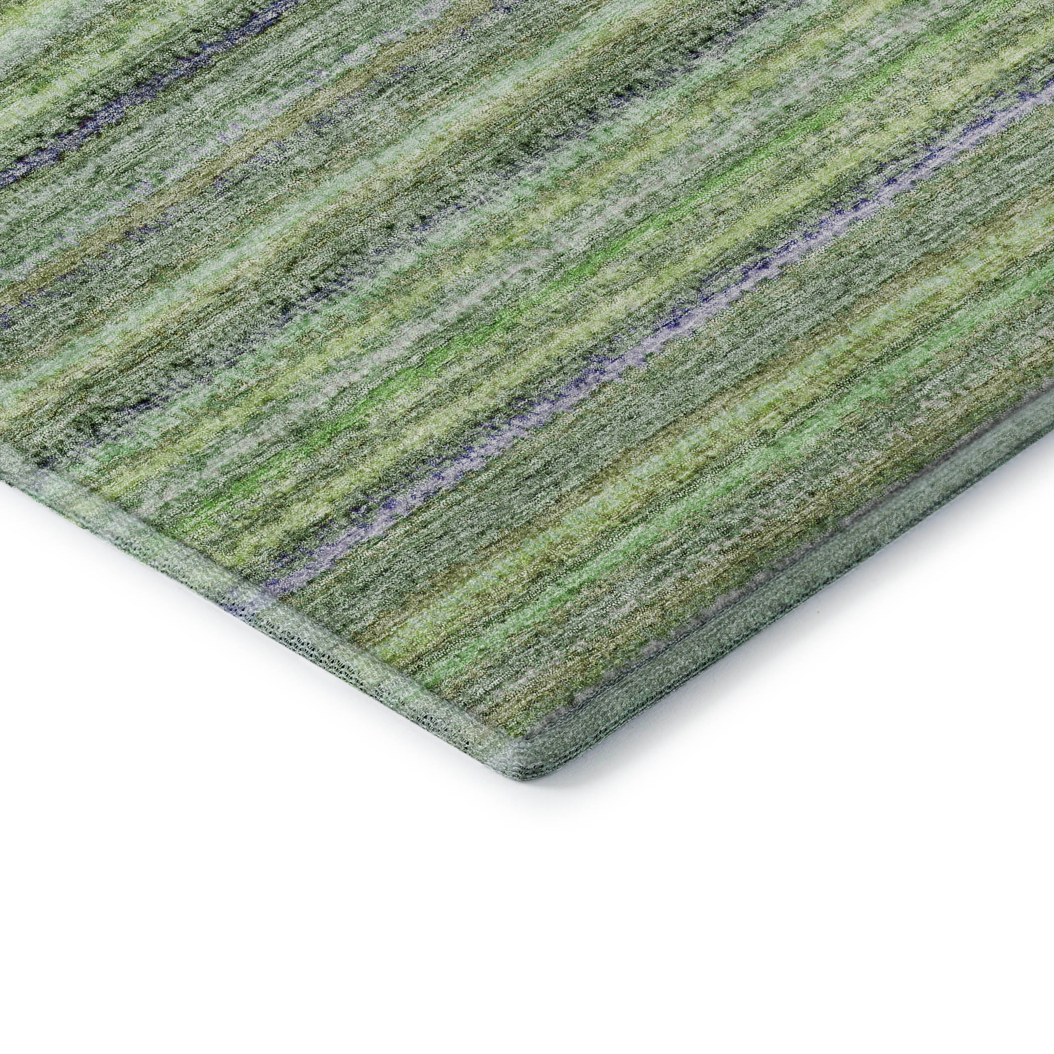 Zanzibar Machine Washable Transitional Green Rug 1'8" x 2'6" #shape_Rectangle