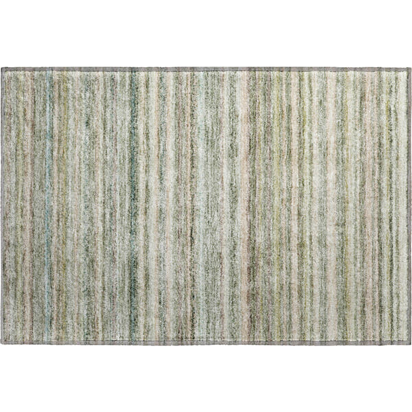 Zanzibar Machine Washable Transitional Sage Green Rug 1'8" x 2'6"