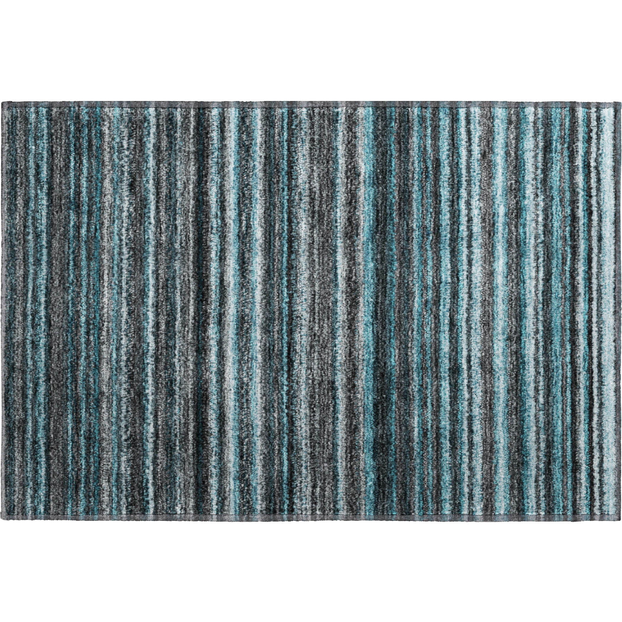 Zanzibar Machine Washable Transitional Teal Rug 1'8" x 2'6" #shape_Rectangle