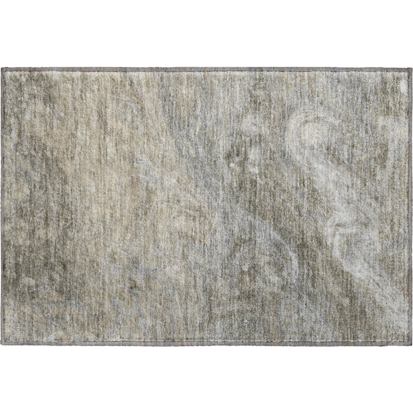 Siena Machine Washable Transitional Taupe Brown Rug 1'8" x 2'6"