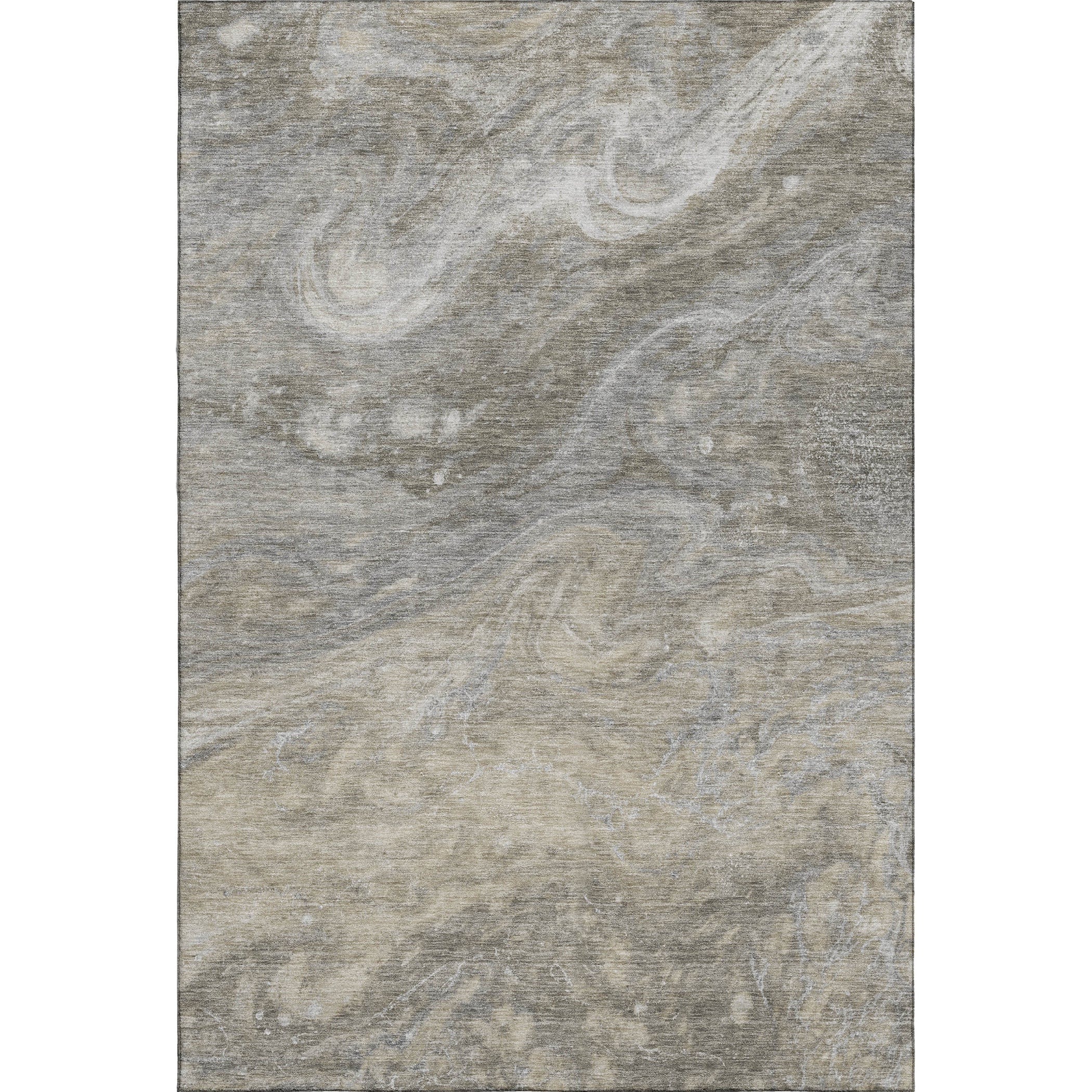 Siena Machine Washable Transitional Taupe Brown Rug 2'6" x 3'10" #shape_Rectangle