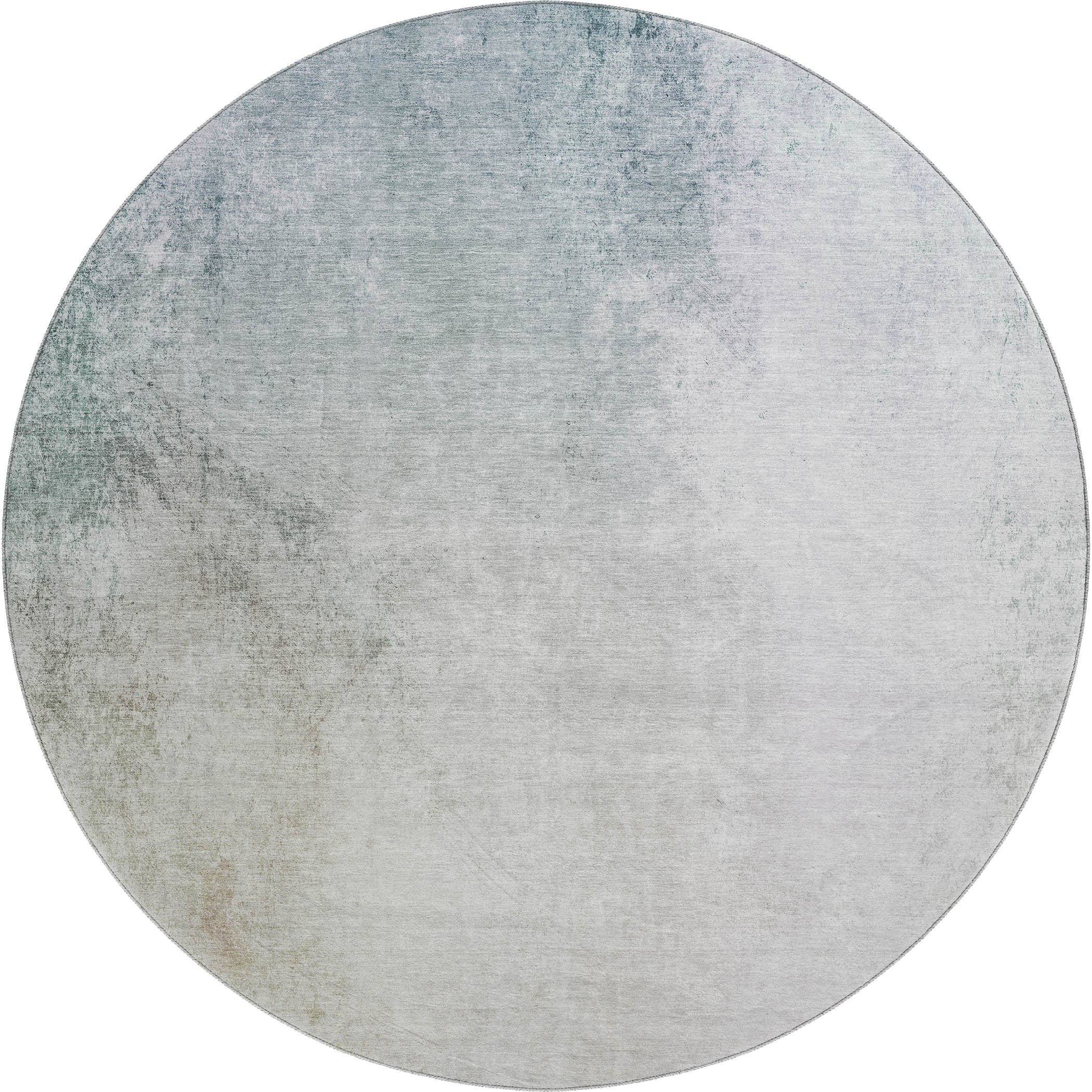 Queenstown Machine Washable Transitional Beige Brown Rug 8' x 8' #shape_Round