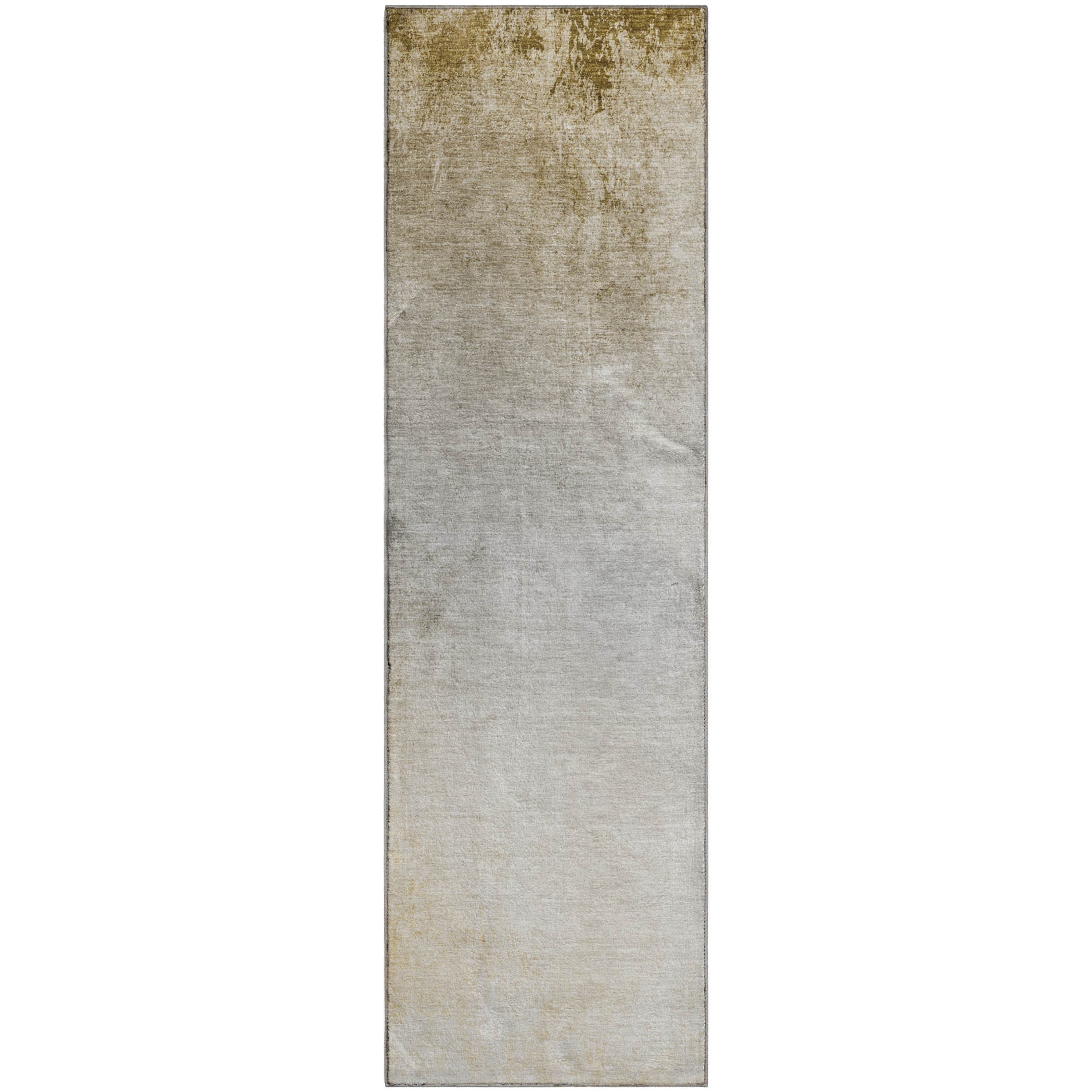 Queenstown Machine Washable Transitional Taupe Brown Rug 2'3" x 7'6" #shape_Runner