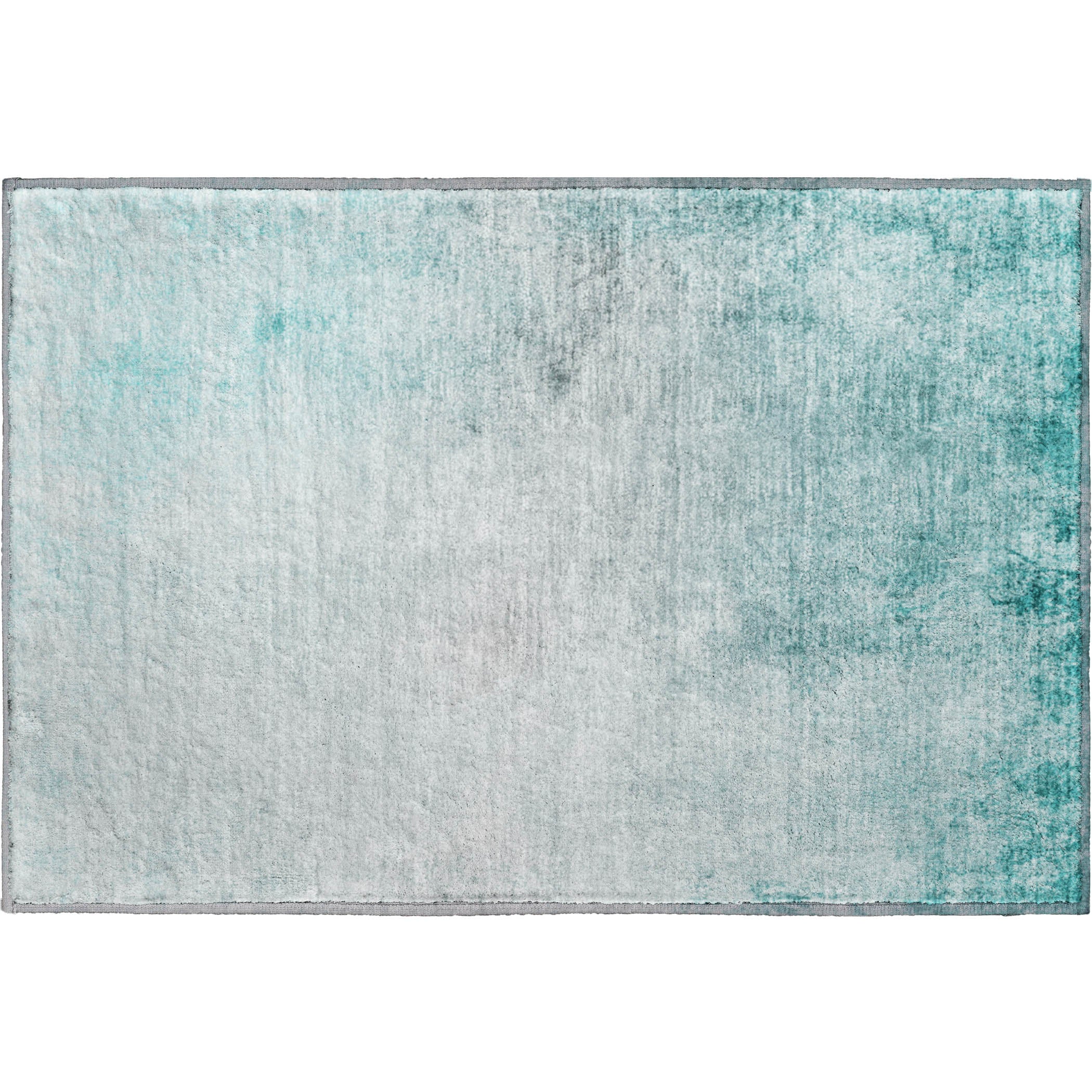 Queenstown Machine Washable Transitional Teal Rug 1'8" x 2'6" #shape_Rectangle