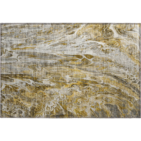 Tallinn Machine Washable Contemporary Brown Rug 1'8" x 2'6"