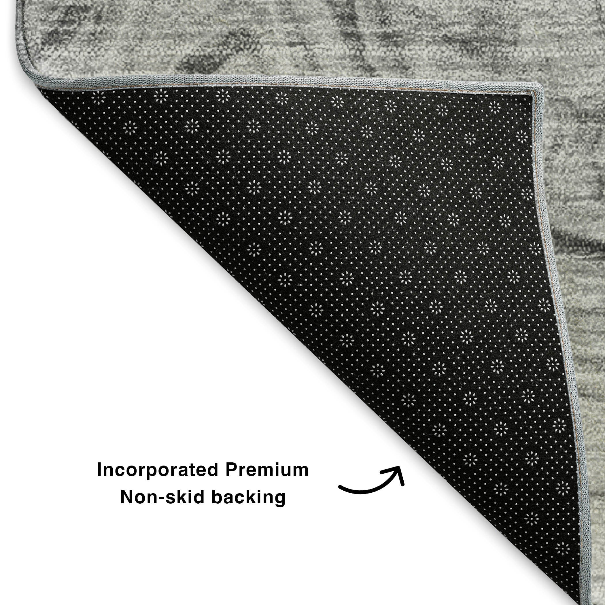 Queenstown Machine Washable Transitional Gray Rug 1'8" x 2'6" #shape_Rectangle