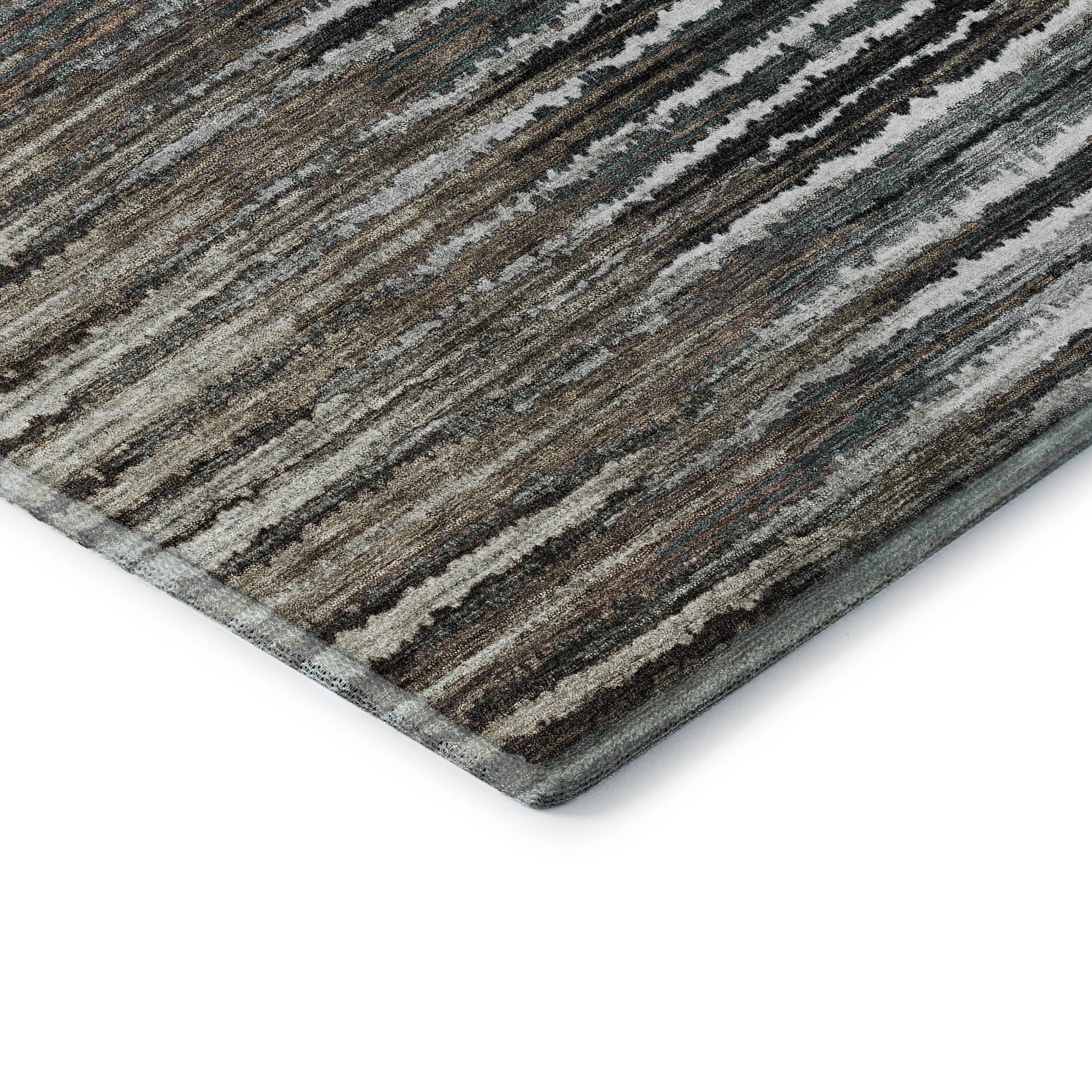 Antigua Machine Washable Traditional Brown Rug 1'8" x 2'6" #shape_Rectangle