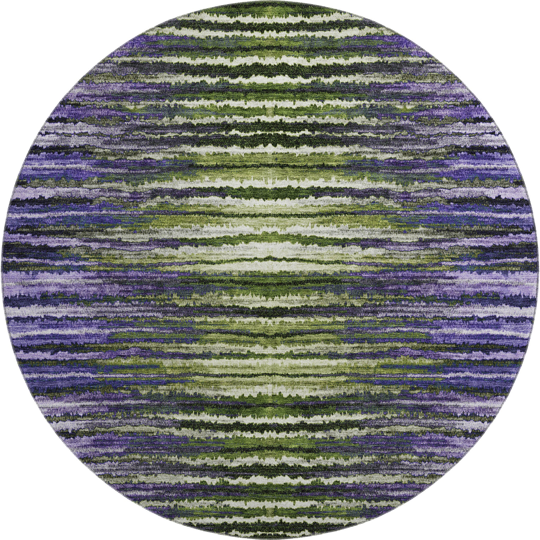 Antigua Machine Washable Traditional Purple Rug 8' x 8' #shape_Round