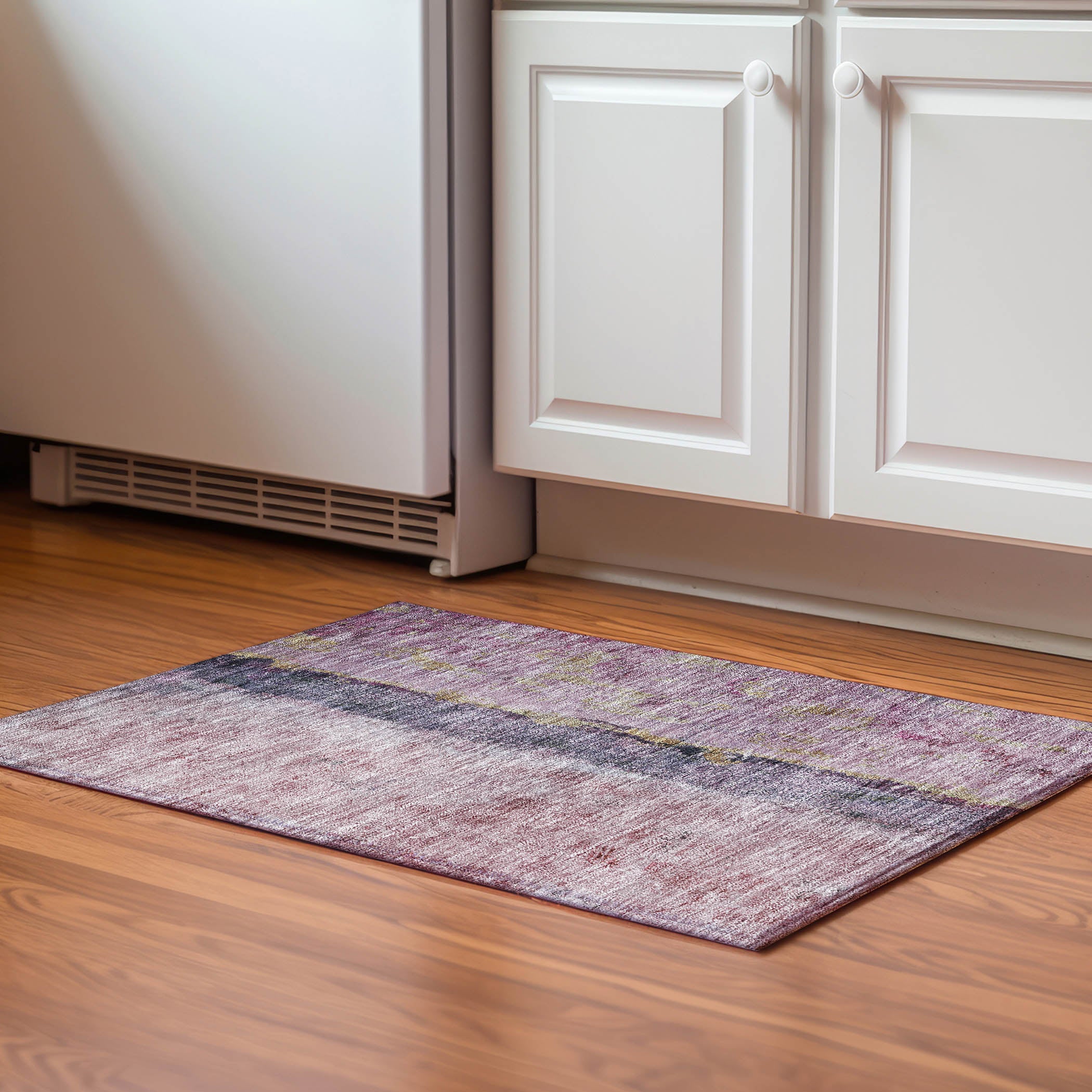 Luang Prabang Machine Washable Transitional Blush Pink Rug 1'8" x 2'6" #shape_Rectangle