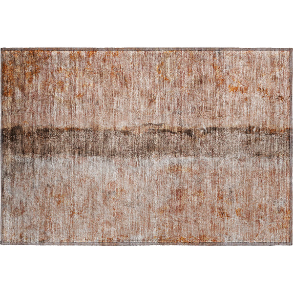 Luang Prabang Machine Washable Transitional Paprika Orange Rug 1'8" x 2'6"