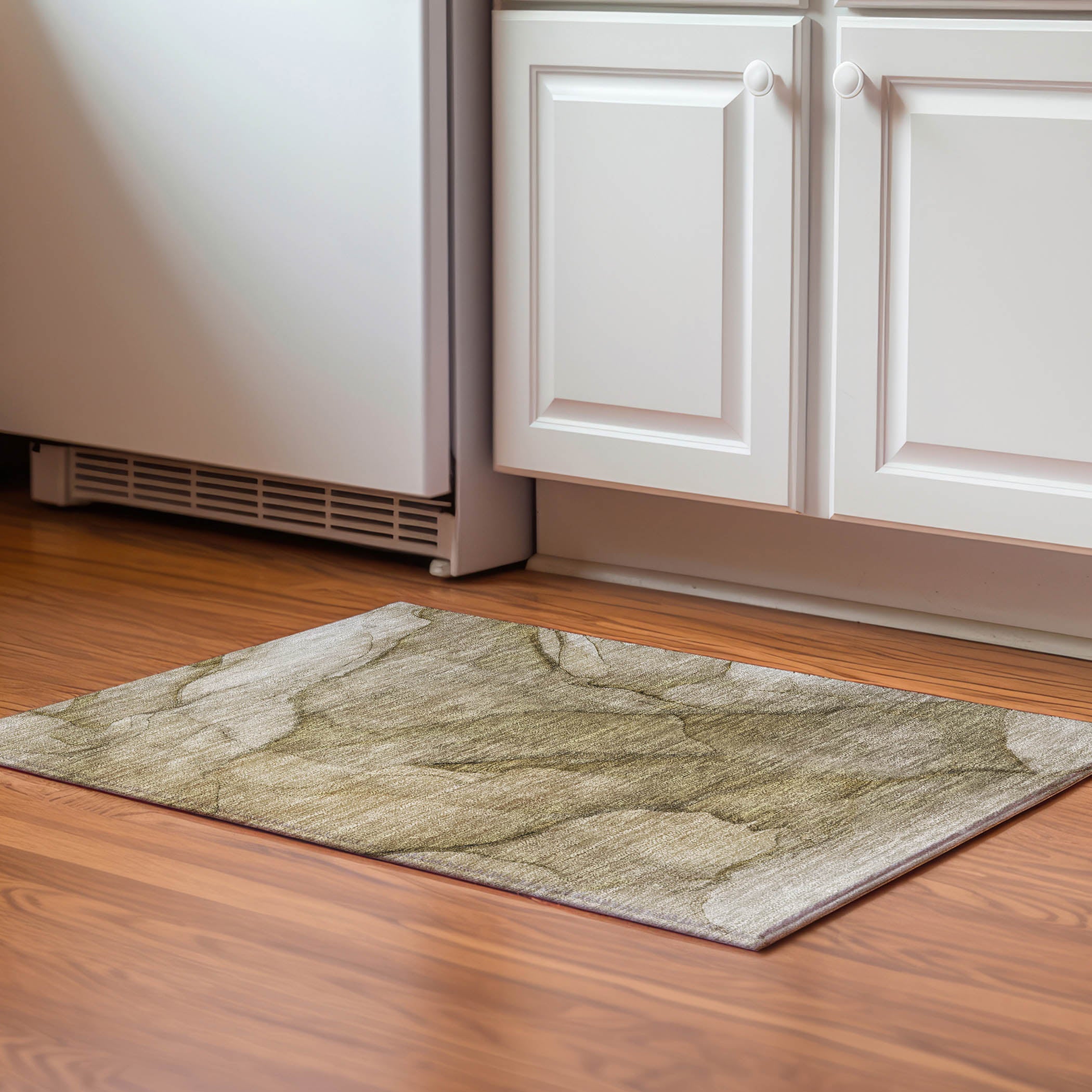 Bogota Machine Washable Transitional Brown Rug 1'8" x 2'6" #shape_Rectangle