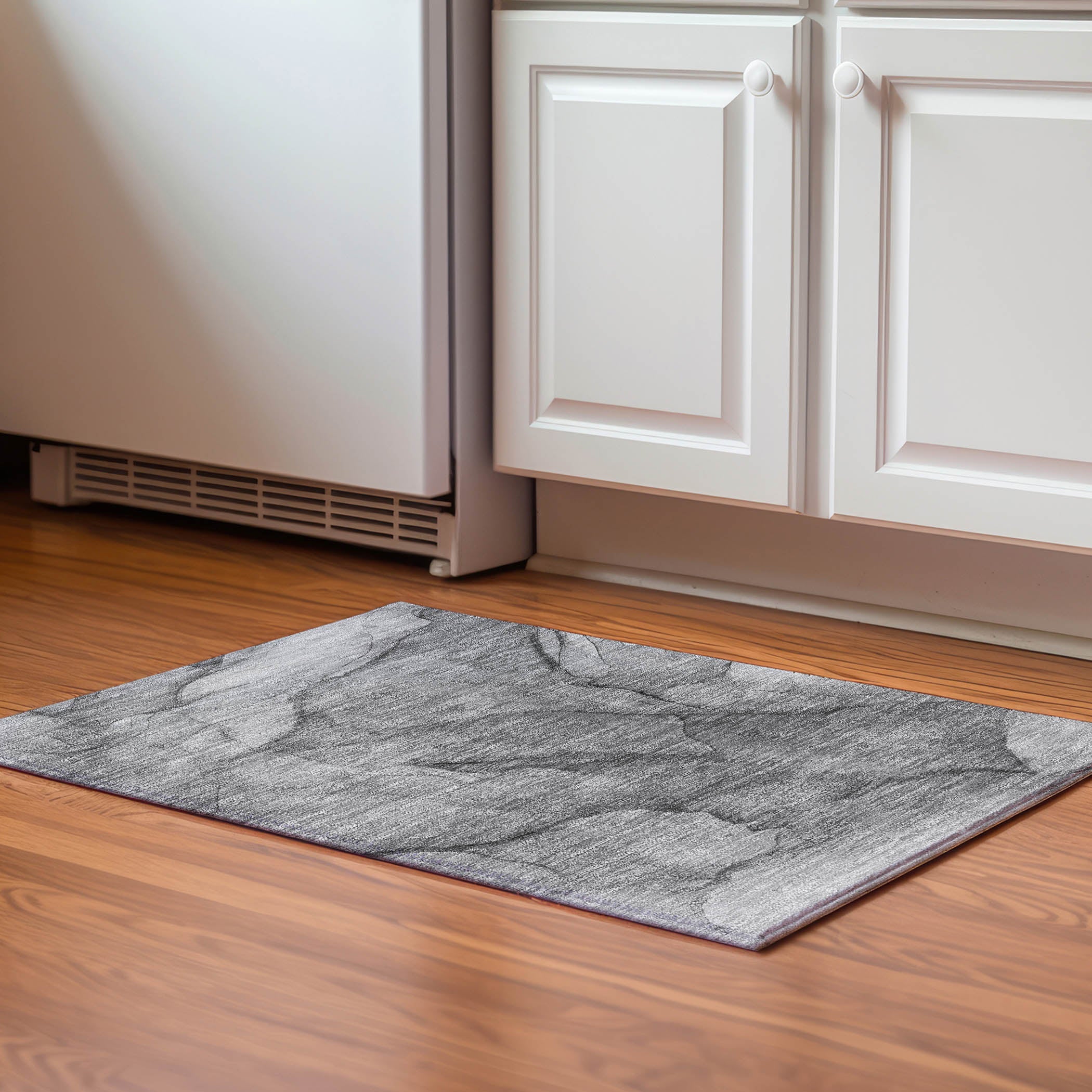 Bogota Machine Washable Transitional Gray Rug 1'8" x 2'6" #shape_Rectangle
