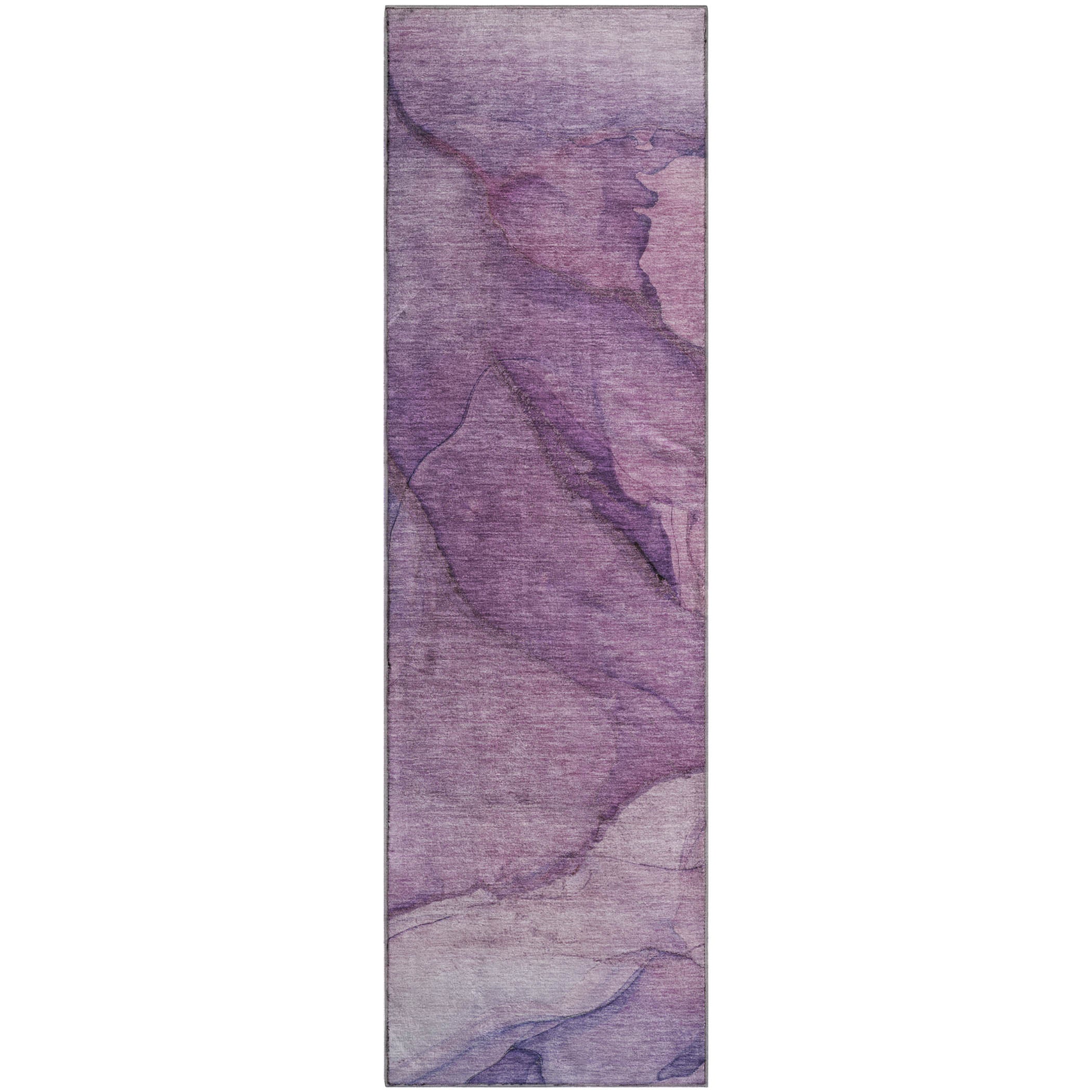 Bogota Machine Washable Transitional Purple Rug 2'3" x 7'6" #shape_Runner