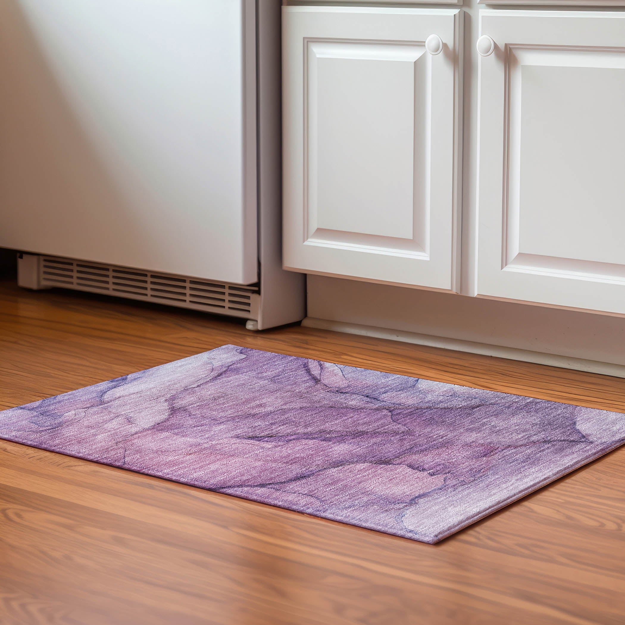 Bogota Machine Washable Transitional Purple Rug 1'8" x 2'6" #shape_Rectangle