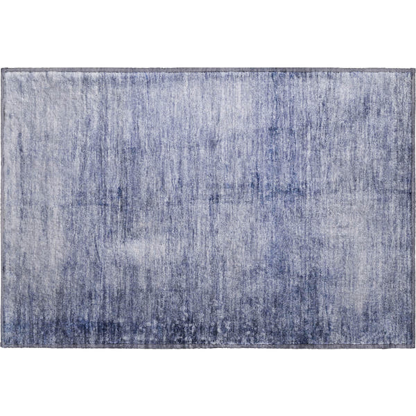 Hoi An Machine Washable Transitional Navy Blue Rug 1'8" x 2'6"
