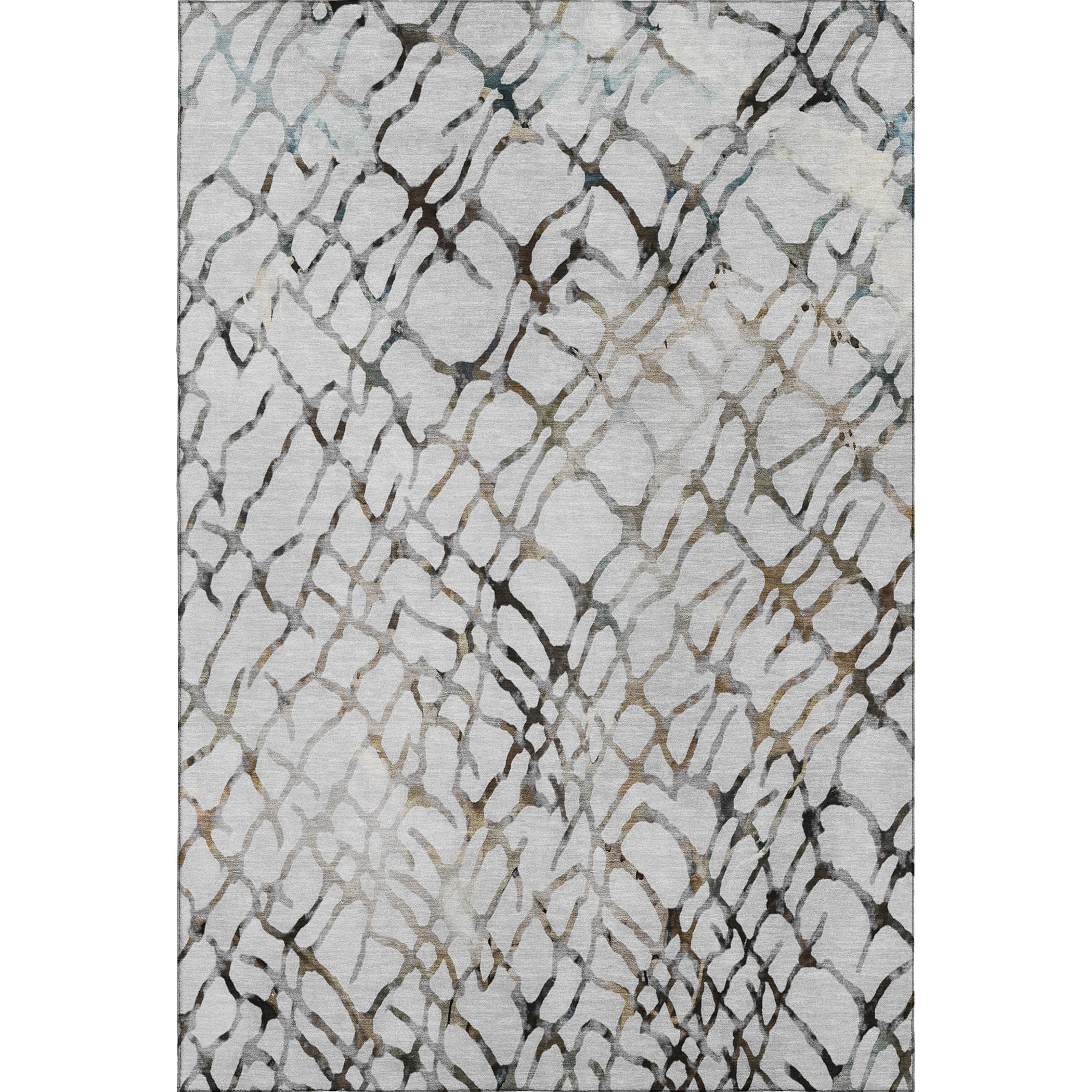 Cusco Machine Washable Transitional Silver Gray Rug 2'6" x 3'10" #shape_Rectangle