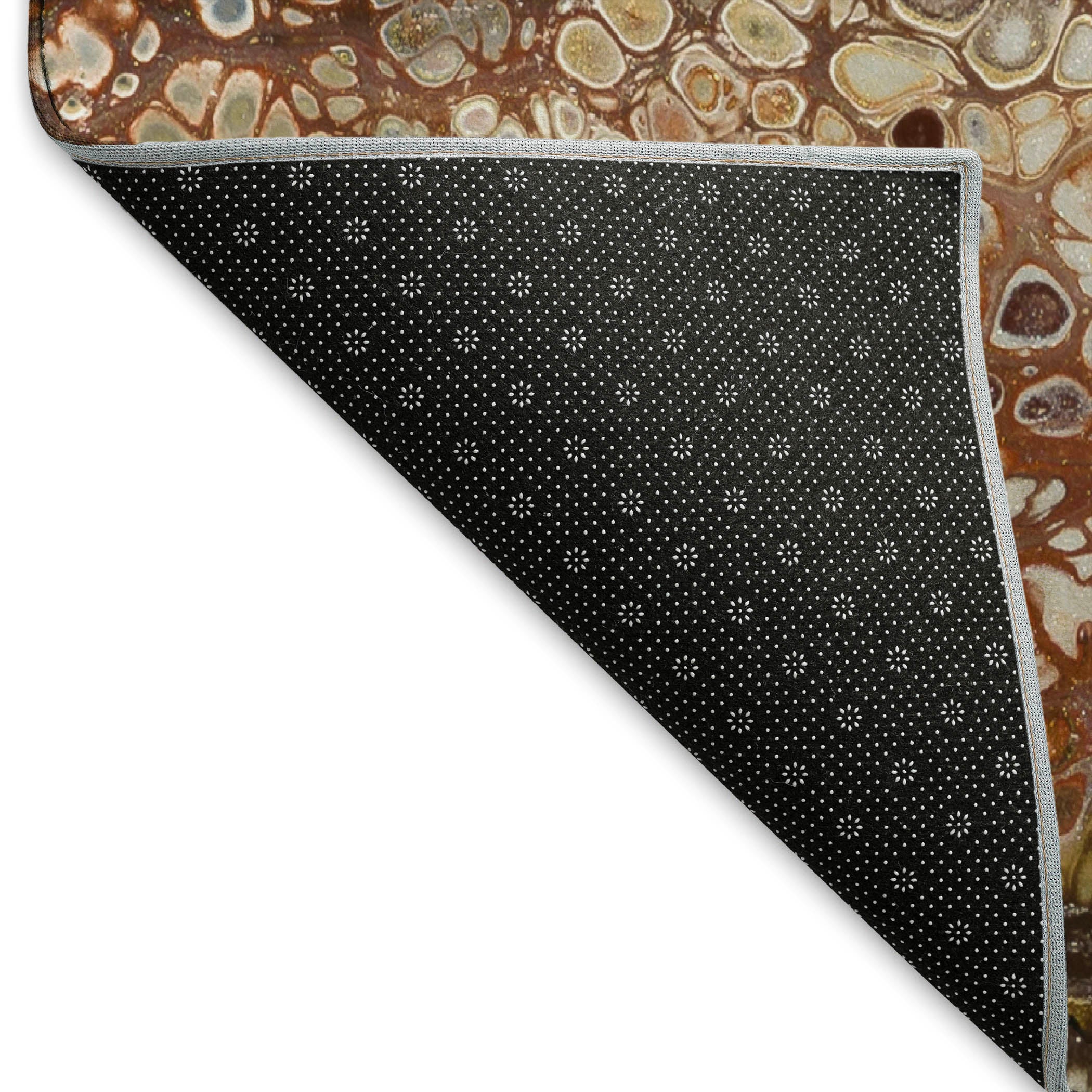 Salzburg Machine Washable Contemporary Riverbed Brown Rug 1'8" x 2'6" #shape_Rectangle