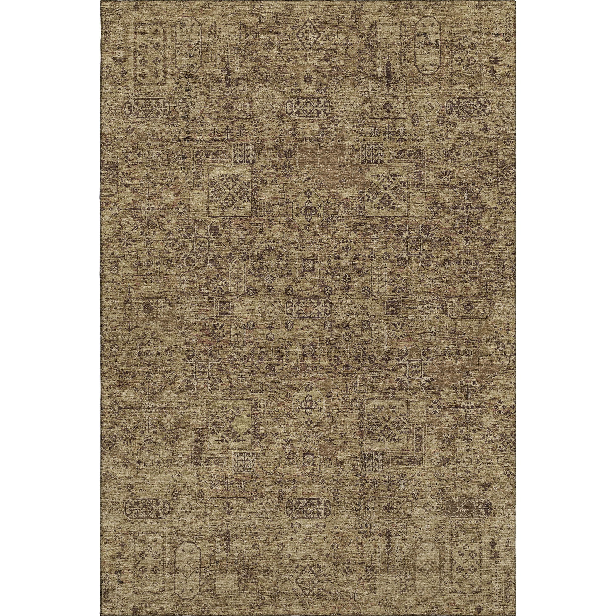 Antigua Machine Washable Transitional Mocha Brown Rug 2'6" x 3'10" #shape_Rectangle