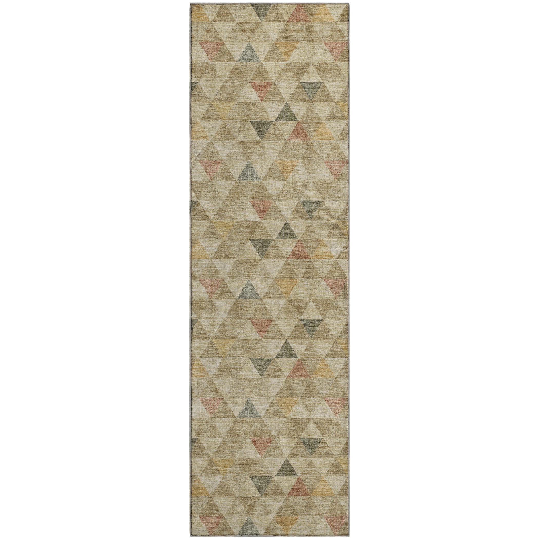 Lima Machine Washable Transitional Beige Brown Rug 2'3" x 7'6" #shape_Runner