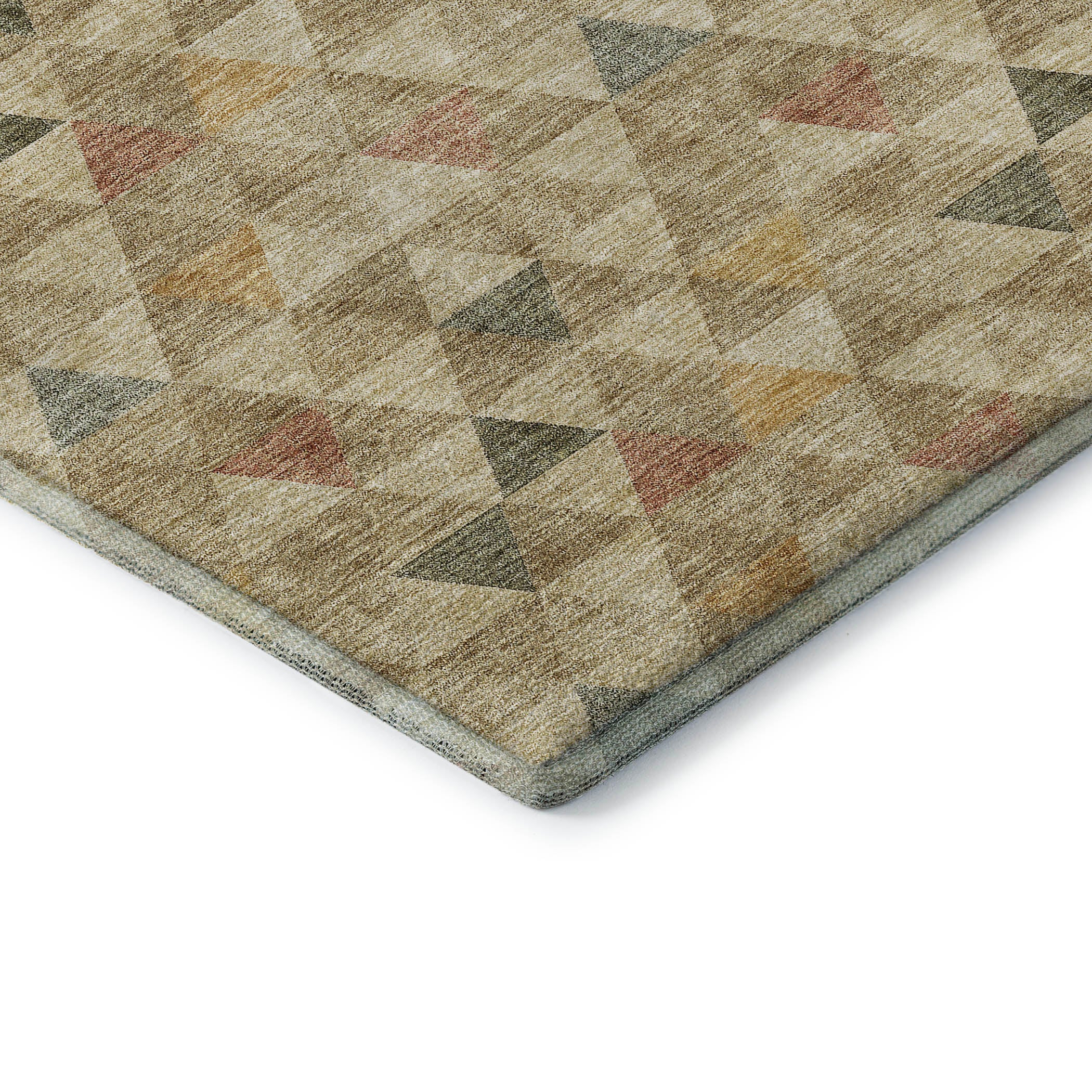 Lima Machine Washable Transitional Beige Brown Rug 1'8" x 2'6" #shape_Rectangle