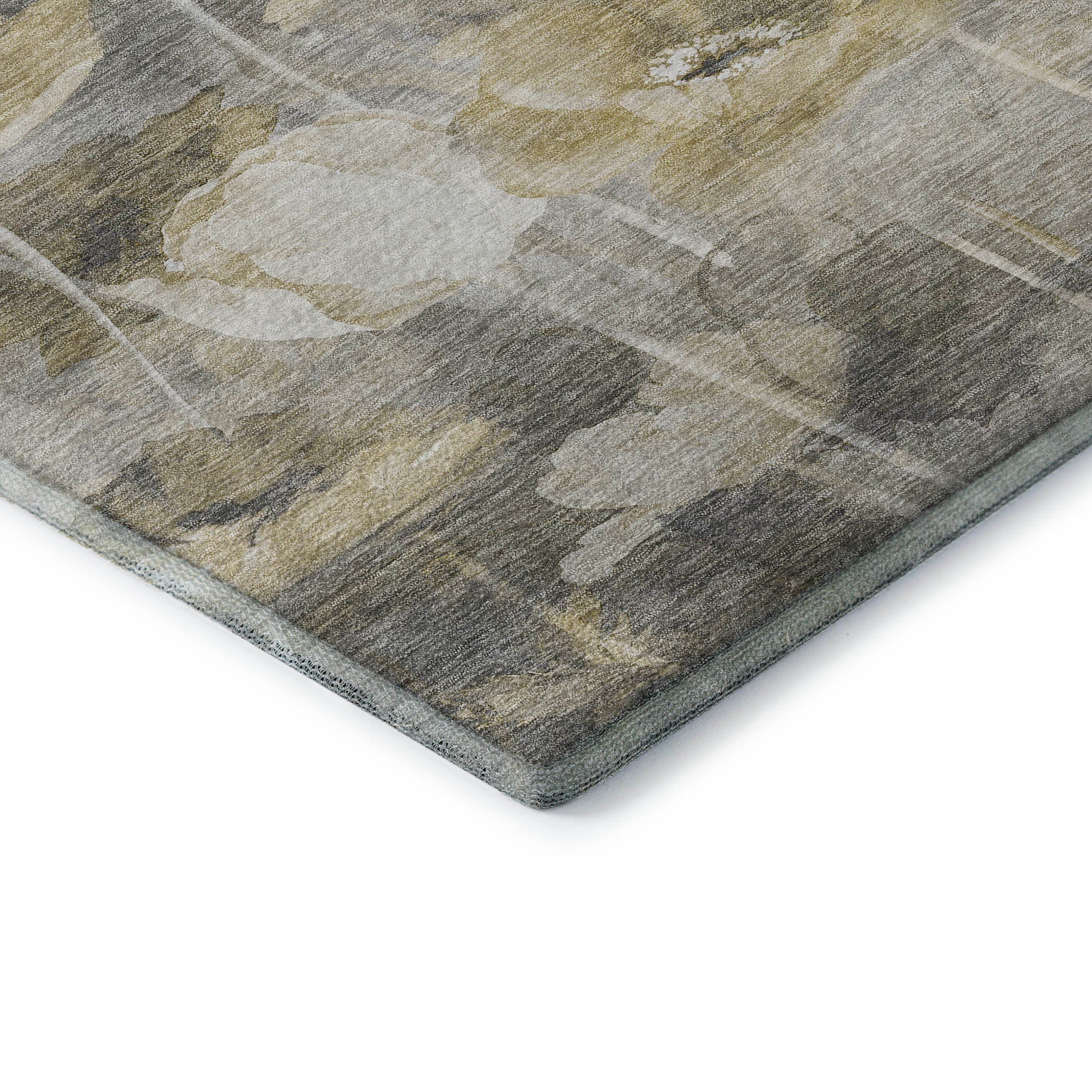Bern Machine Washable Transitional Beige Brown Rug 1'8" x 2'6" #shape_Rectangle
