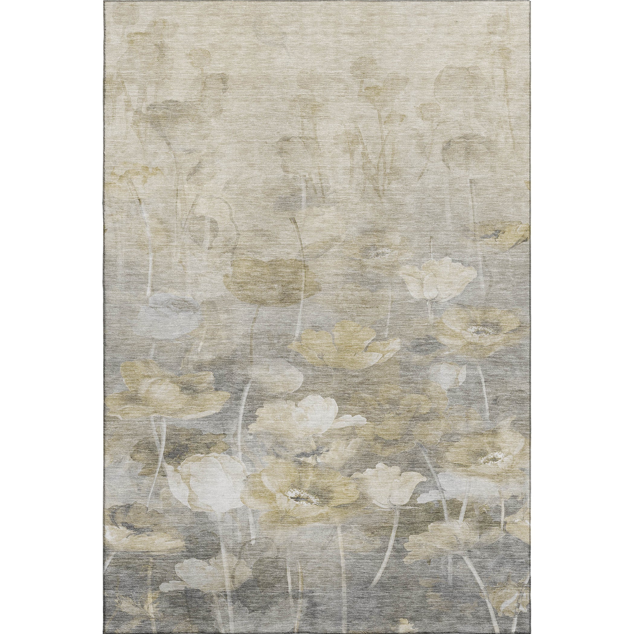 Bern Machine Washable Transitional Beige Brown Rug 2'6" x 3'10" #shape_Rectangle