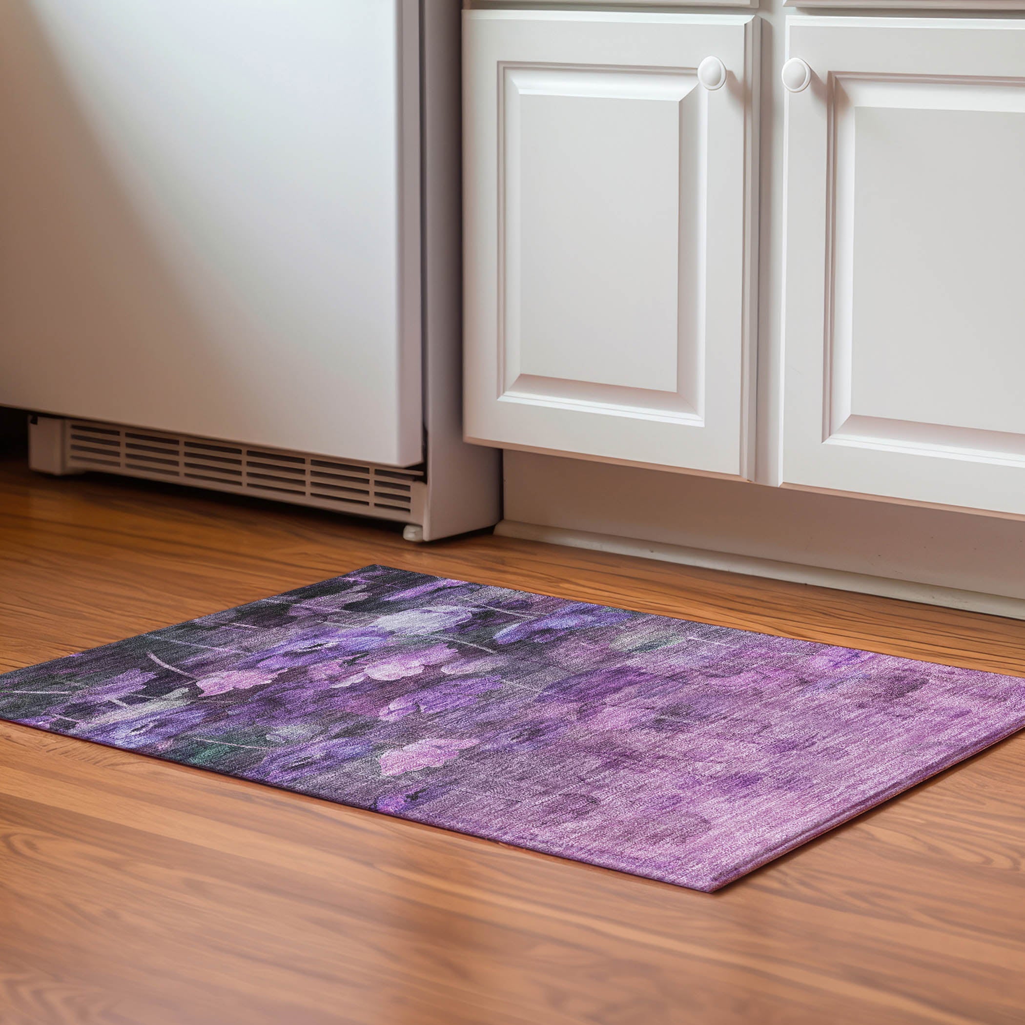 Bern Machine Washable Transitional Purple Rug 1'8" x 2'6" #shape_Rectangle
