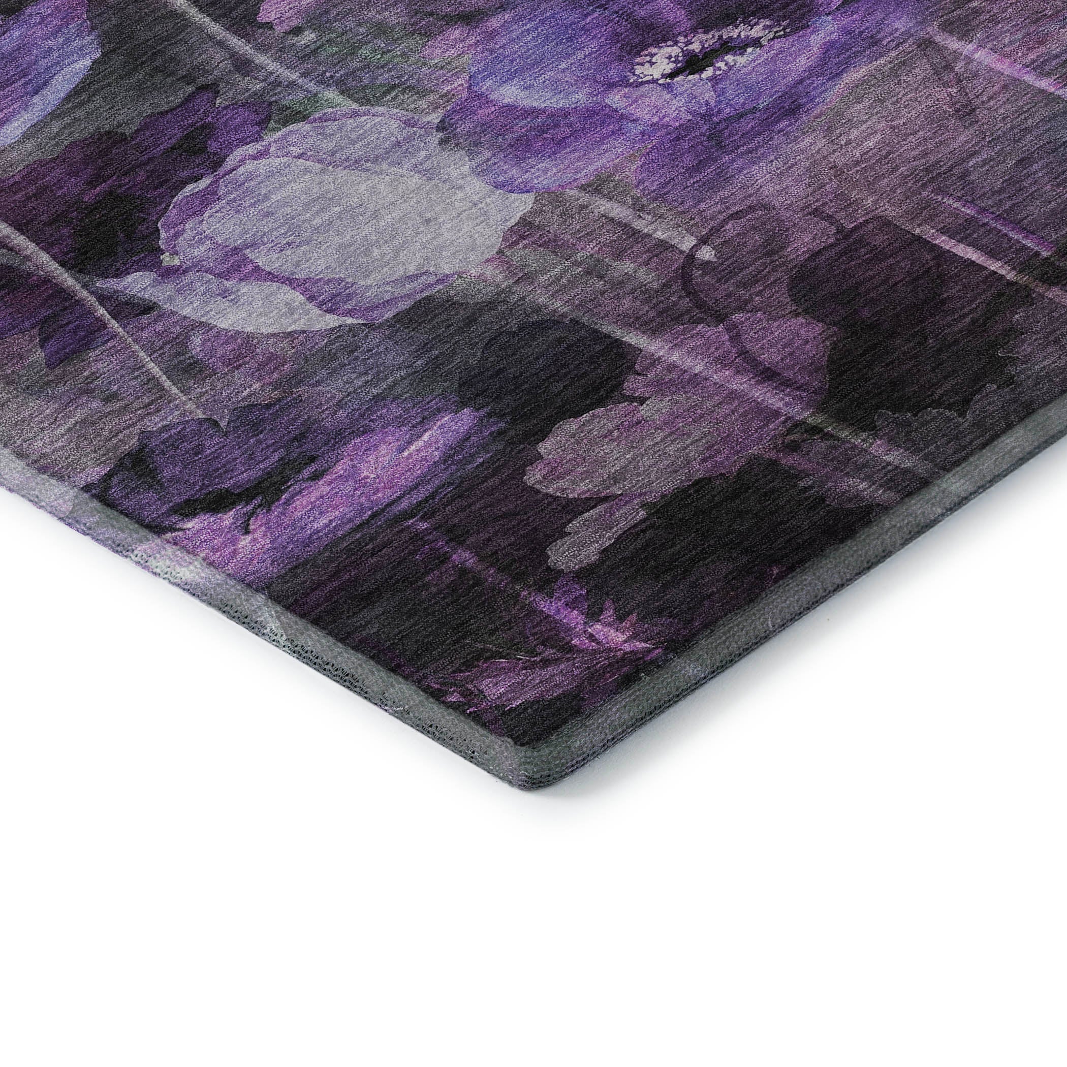 Bern Machine Washable Transitional Purple Rug 1'8" x 2'6" #shape_Rectangle